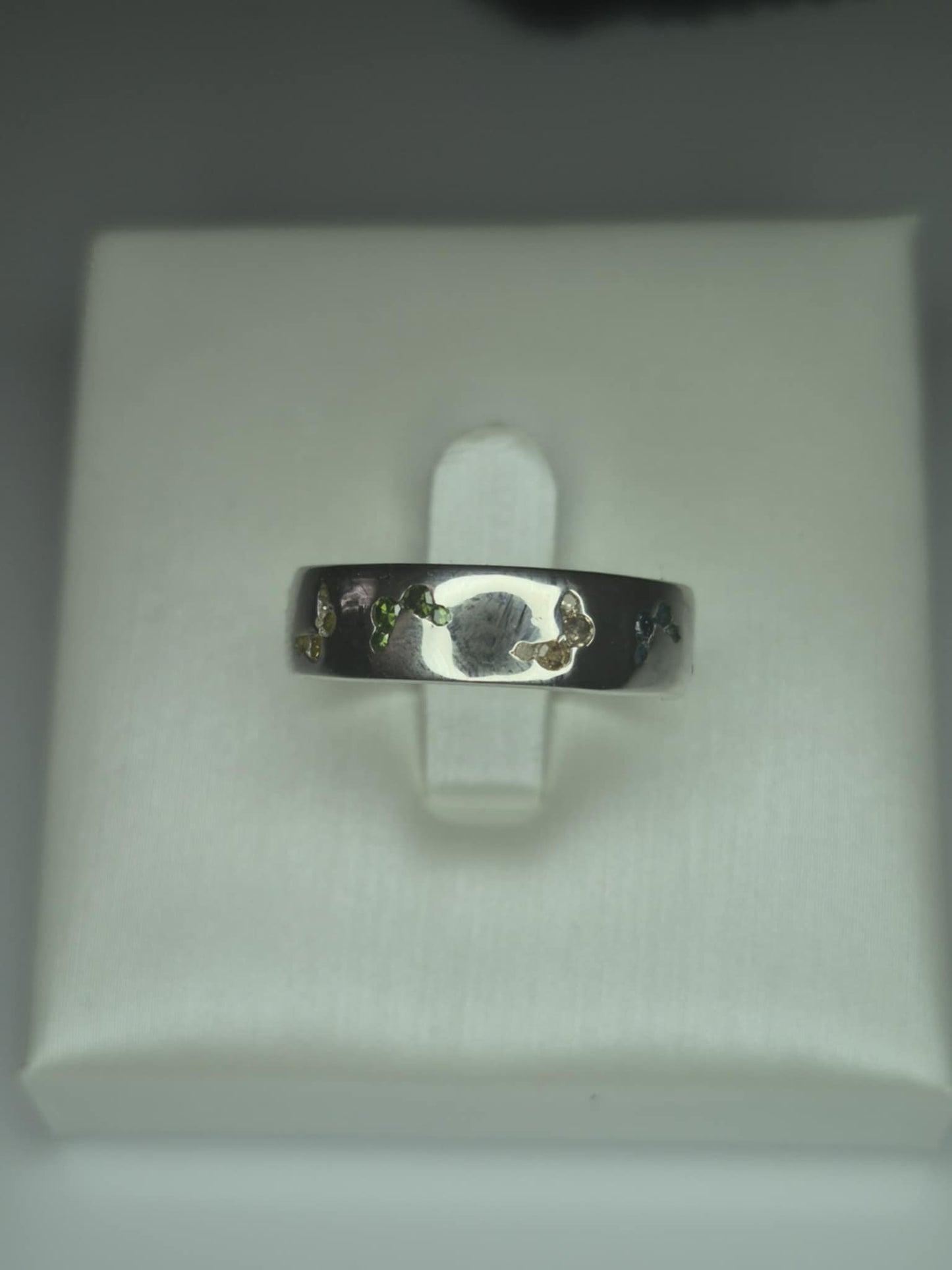 0.50ct Multi Diamond Band Butterfly Ring in Platinum Overlay 925 Sterling Silver SIZE O