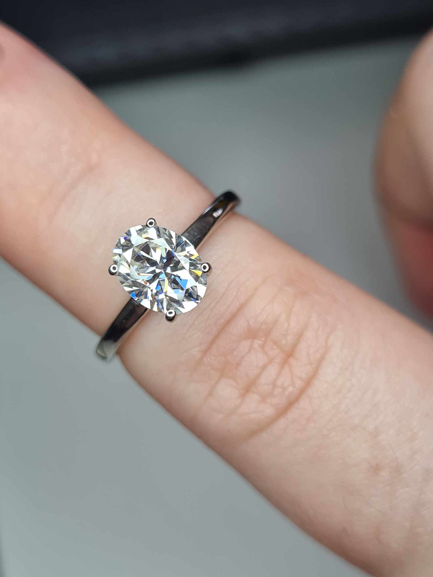 Set Of 2 Moissanite Engagement Rings 1.390ct 925 sterling silver SIZE K