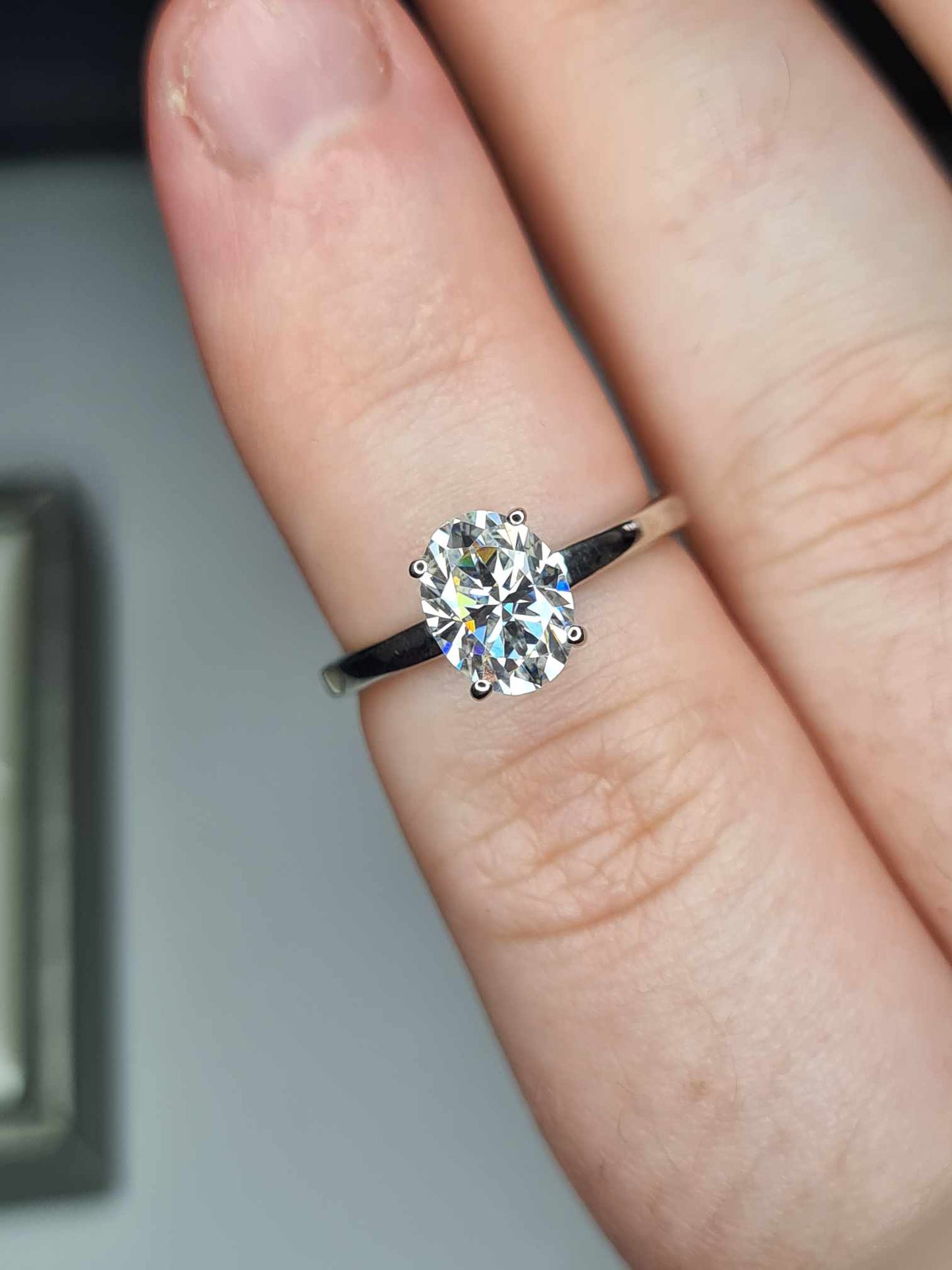 Set Of 2 Moissanite Engagement Rings 1.390ct 925 sterling silver SIZE K