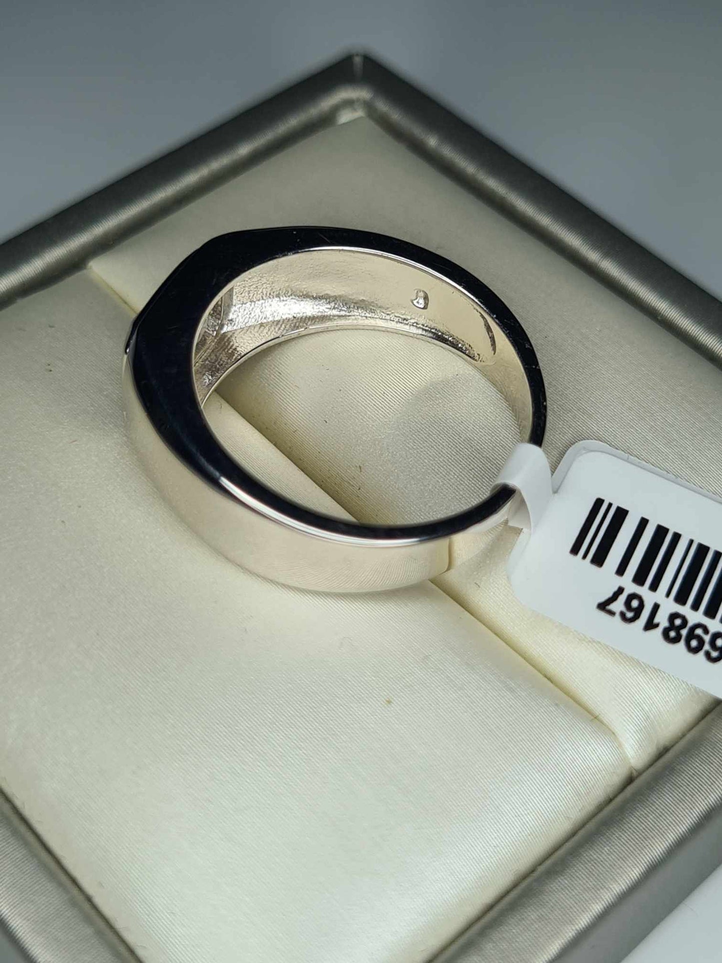 2.500ct. Men's Cubic Zirconia Signet Ring 925 Sterling Silver SIZE Q