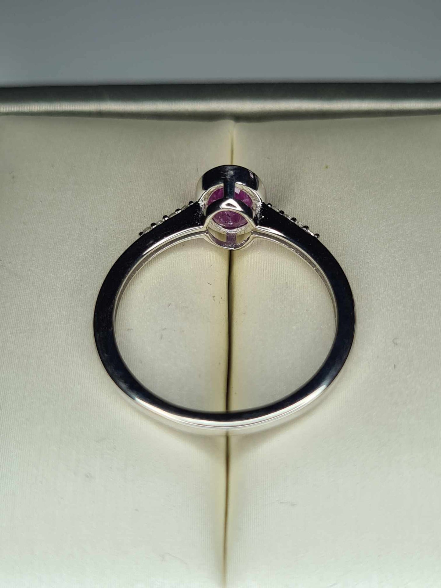 1.22ct Sapphire Natural Zircon Ring in Platinum Overlay 925 Sterling Silver SIZES L,O