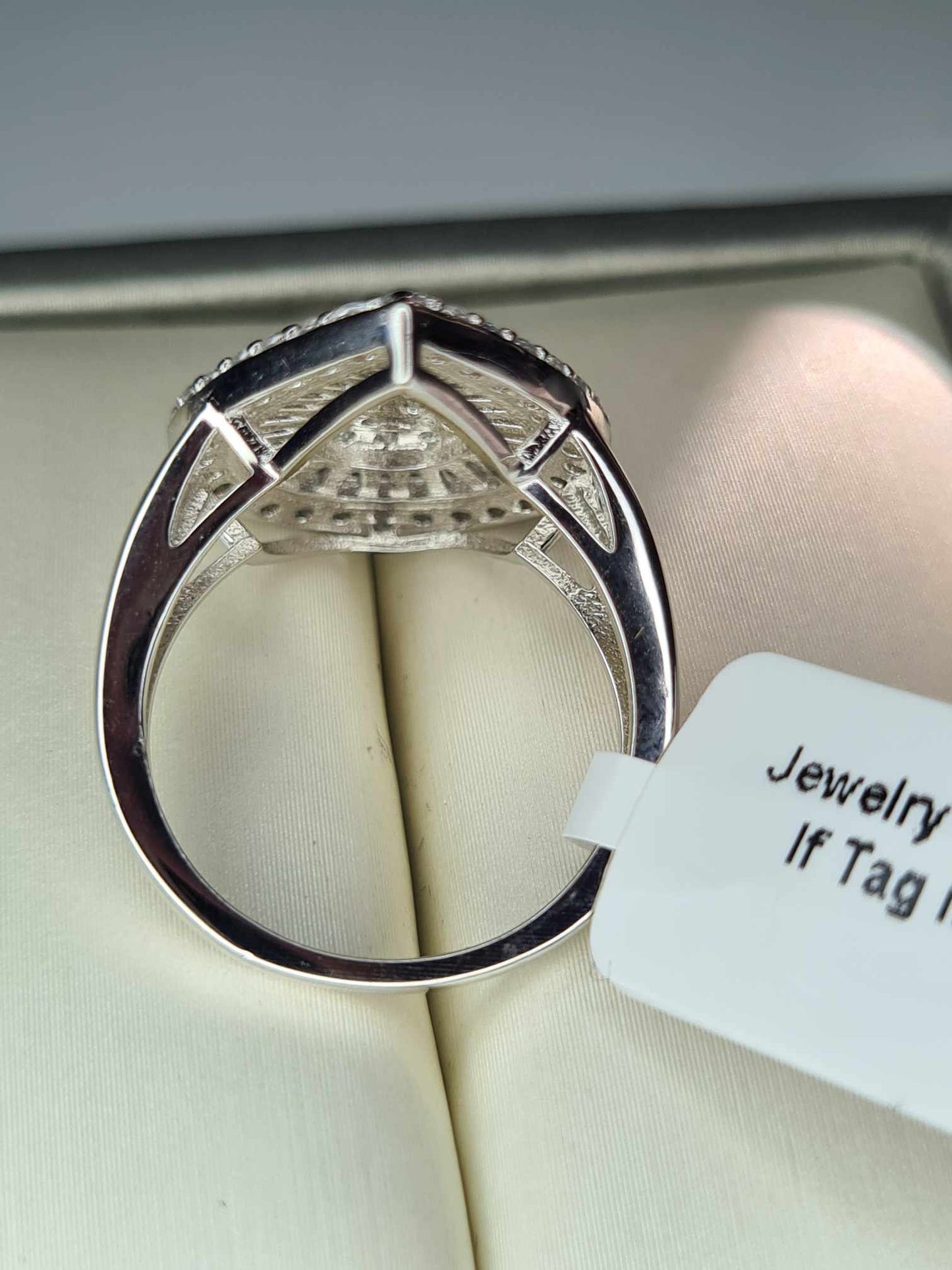 2.360ct Cubic Zirconia Cocktail Ring 925 Sterling Silver SIZE J