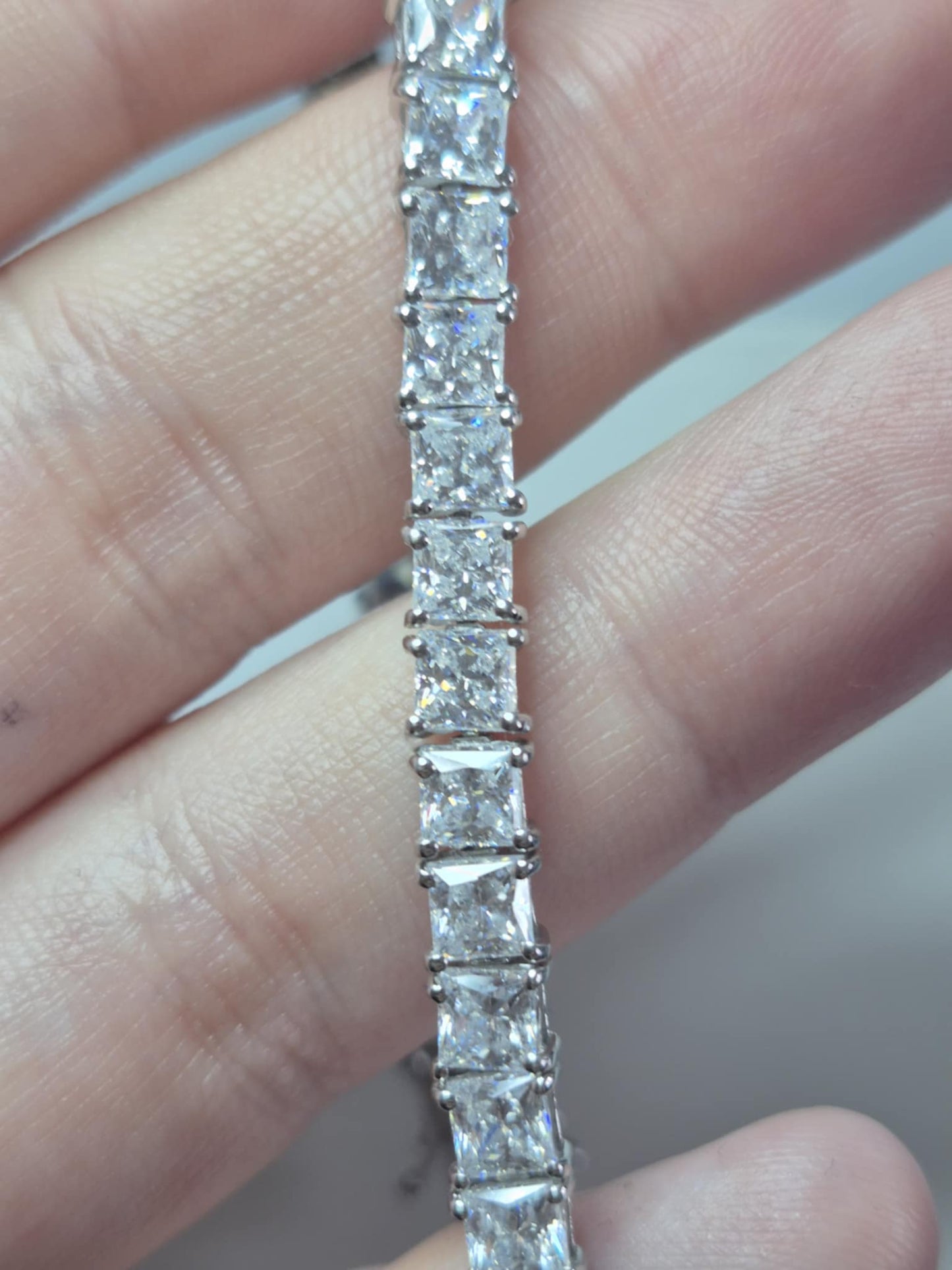 30CT Swarovski Zirconia Tennis Bracelet 925 Sterling Silver