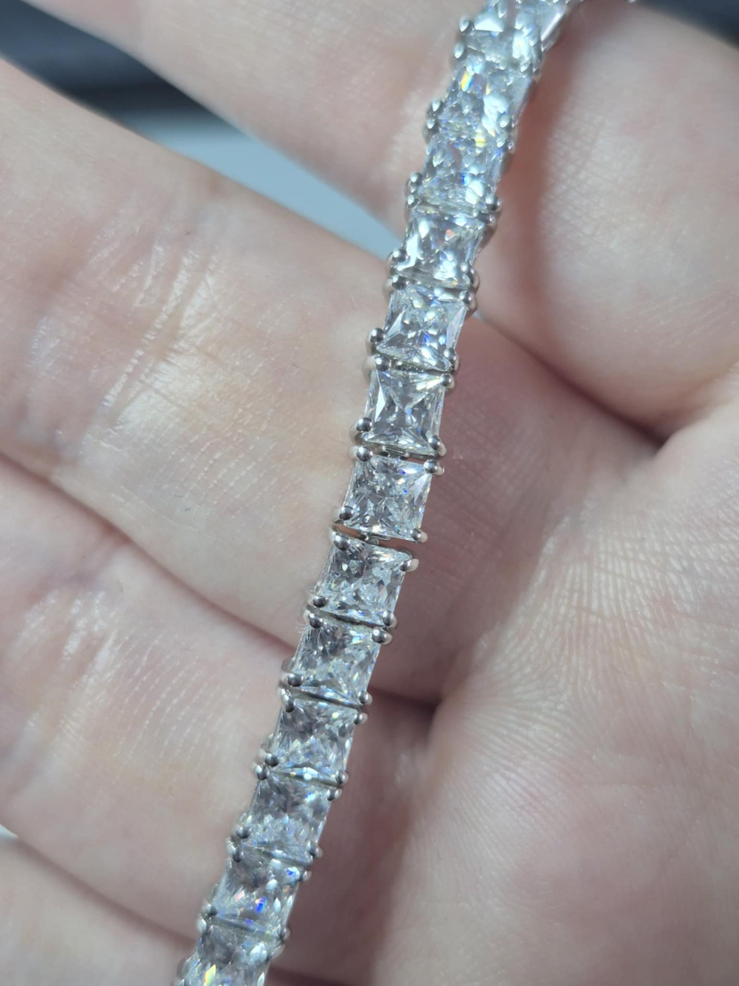 30CT Swarovski Zirconia Tennis Bracelet 925 Sterling Silver