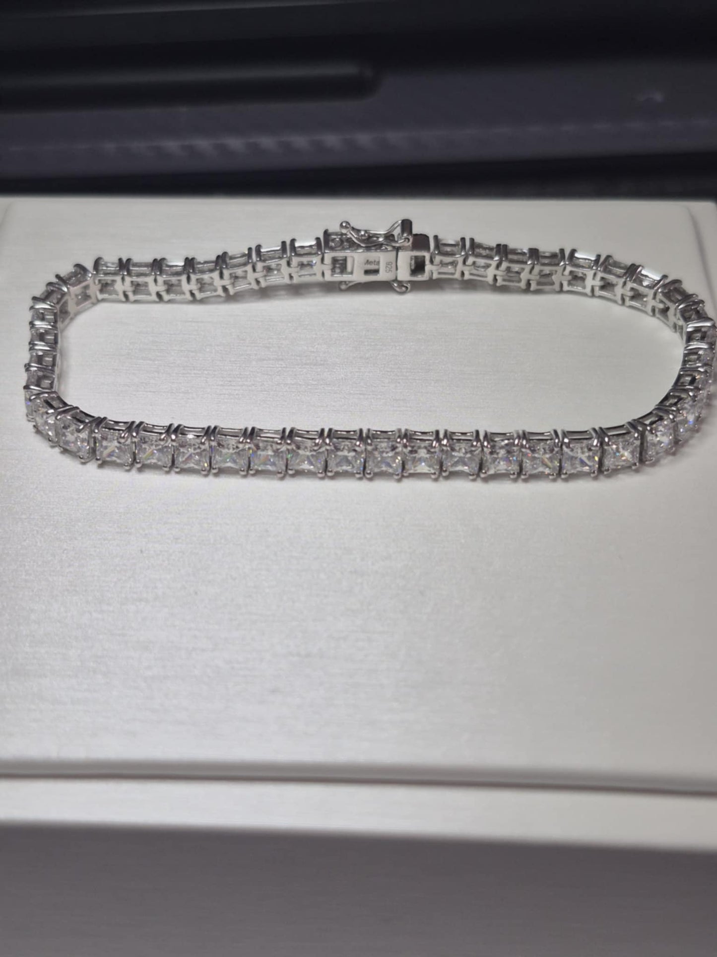 30CT Swarovski Zirconia Tennis Bracelet 925 Sterling Silver