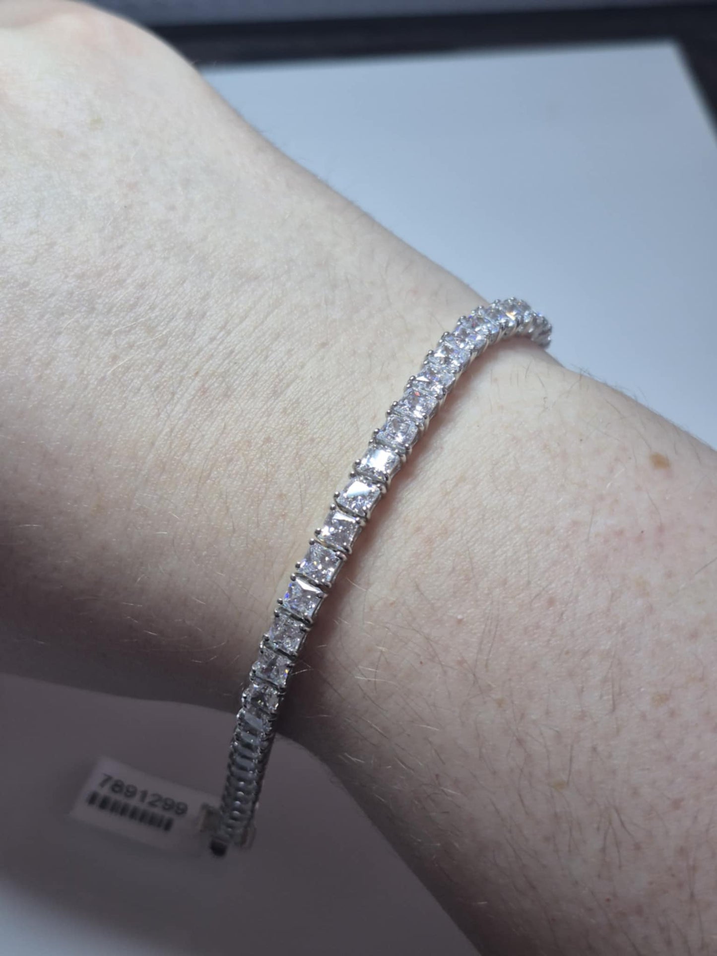 30CT Swarovski Zirconia Tennis Bracelet 925 Sterling Silver