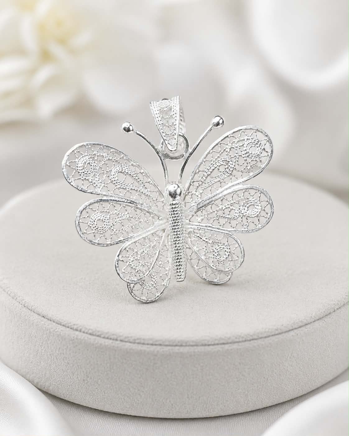 Hand Made Butterfly Pendant 925 Sterling Silver