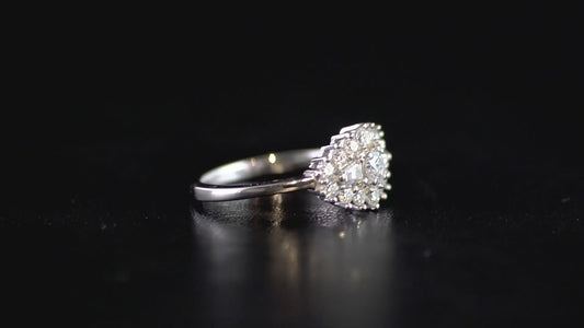 Moissanite Boat Ring 925 Sterling Silver SIZE U
