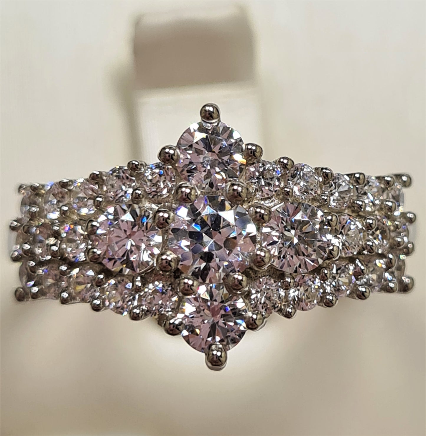 Swarovski Zirconia Crown Ring Sterling Silver SIZES K, Q