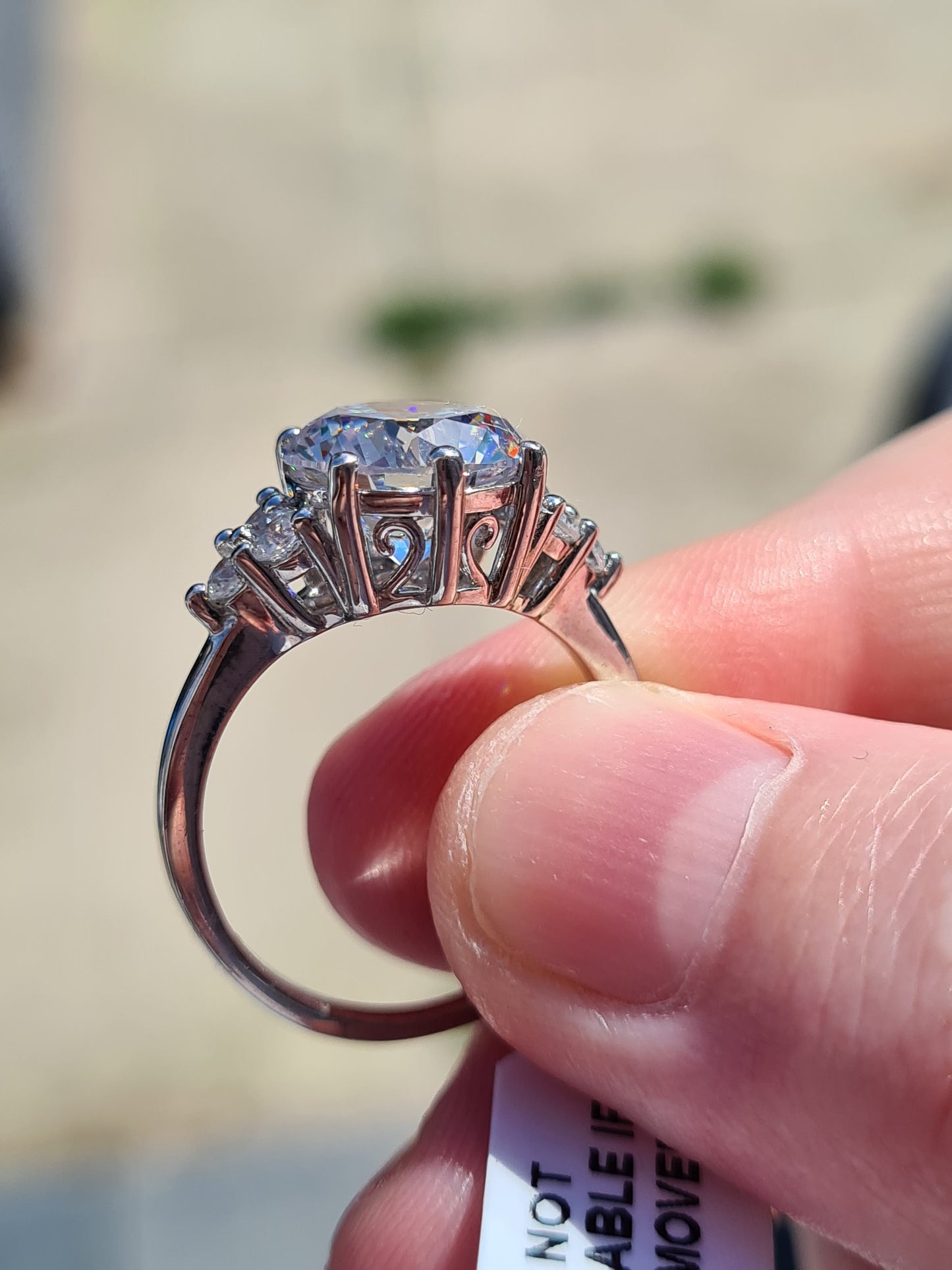 Swarovski zirconia 7CT Round Cut Ring SIZE O