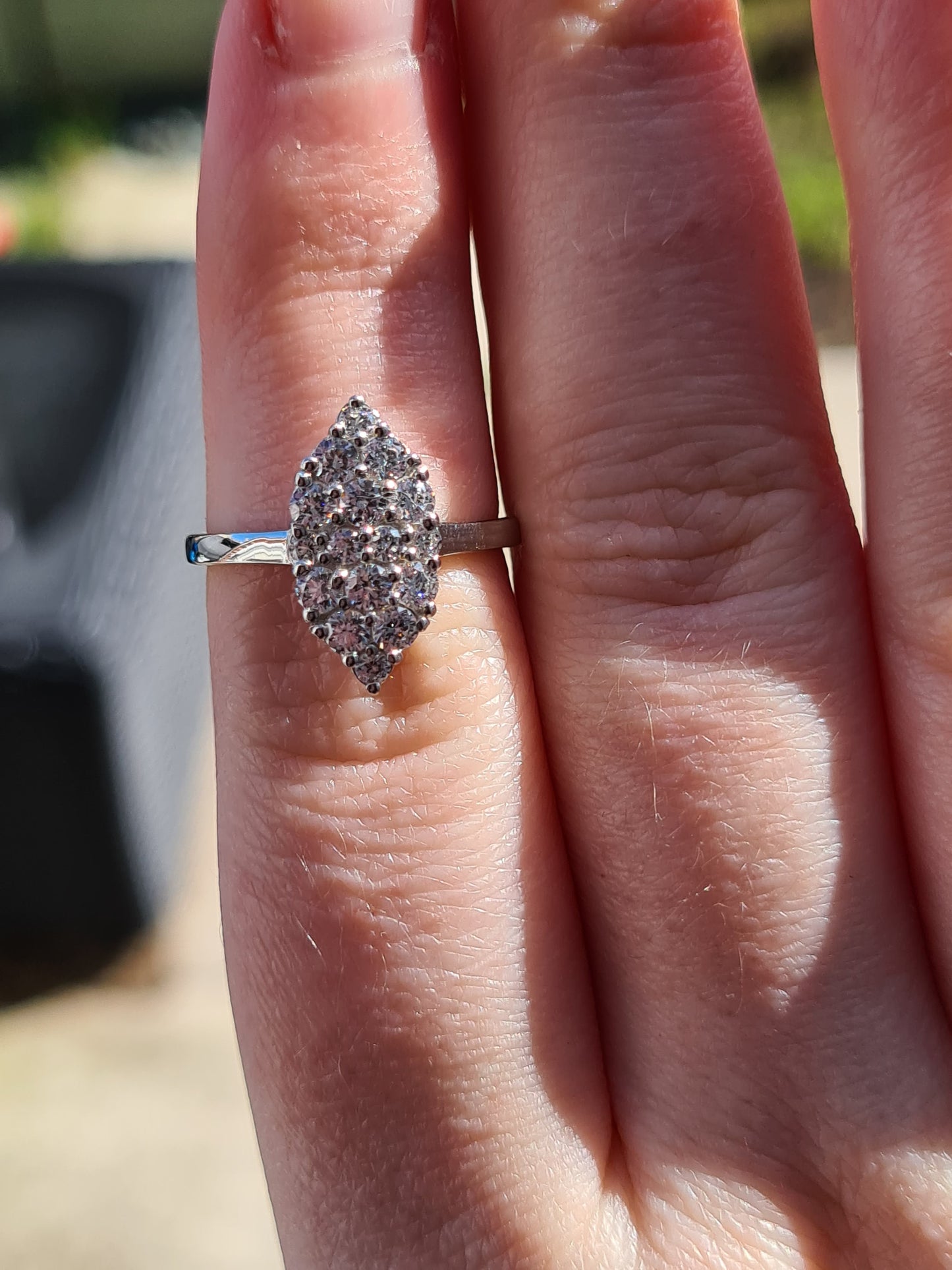 Swarovski Zirconia Cluster Marquise Ring SIZES M, N