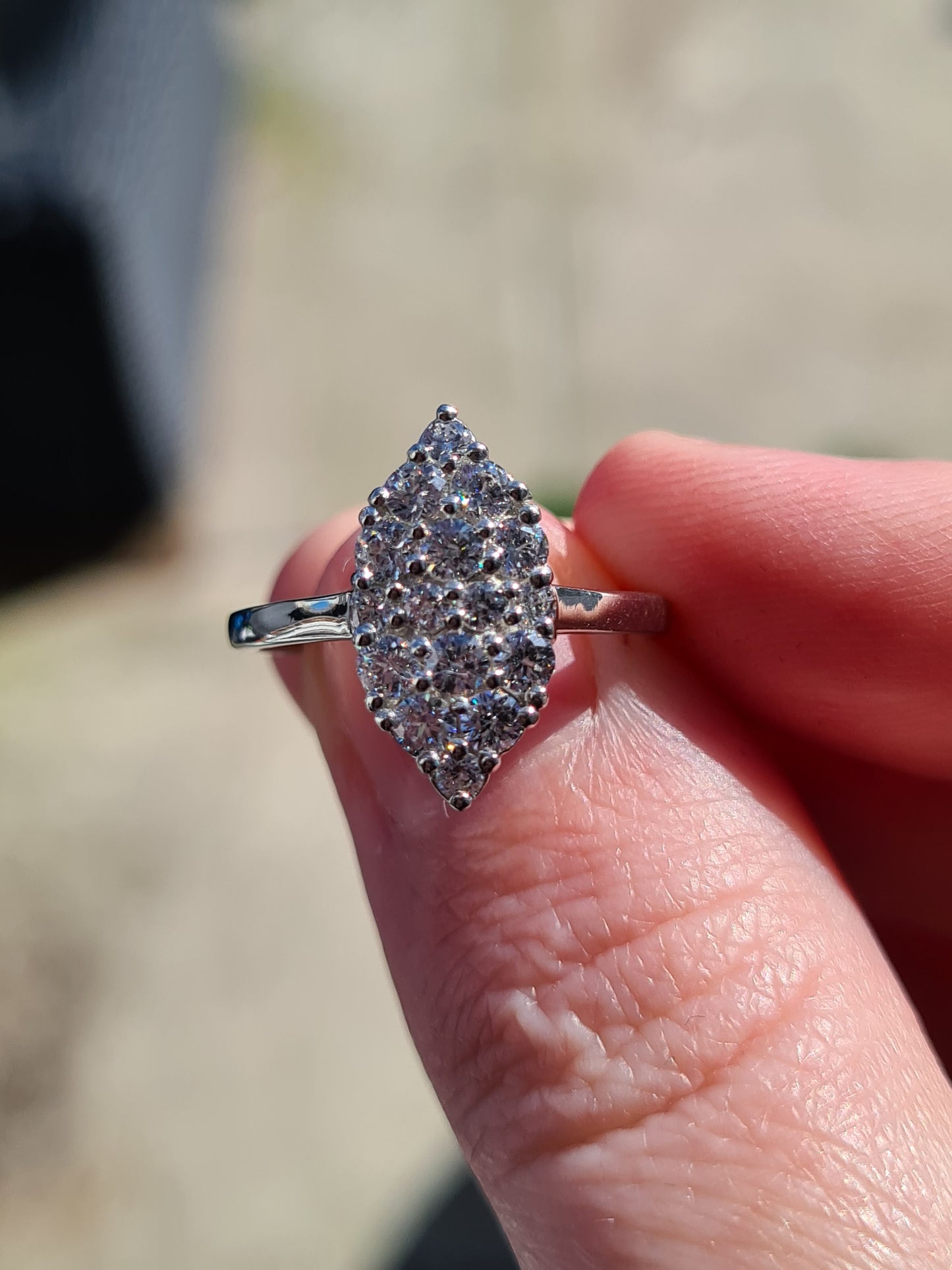 Swarovski Zirconia Cluster Marquise Ring SIZES M, N