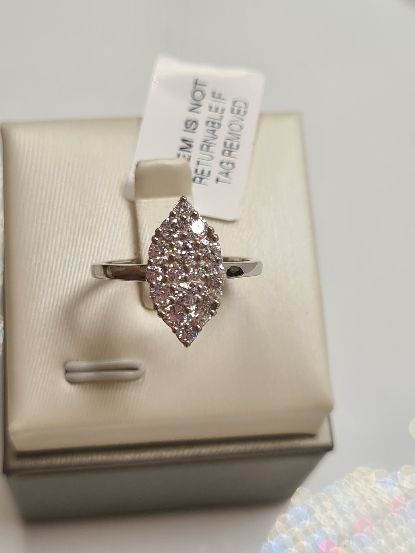 Swarovski Zirconia Cluster Marquise Ring SIZES M, N