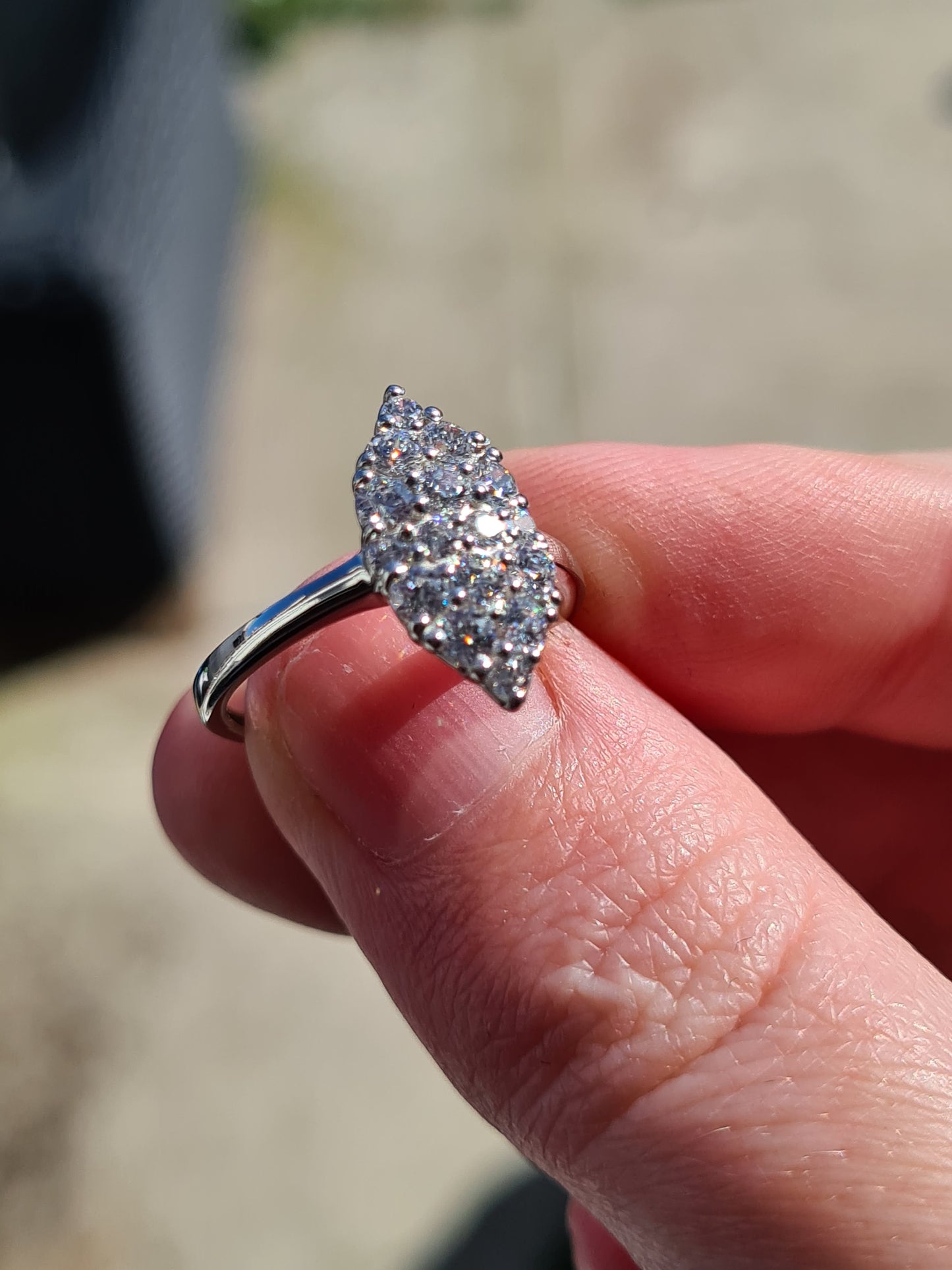 Swarovski Zirconia Cluster Marquise Ring SIZES M, N