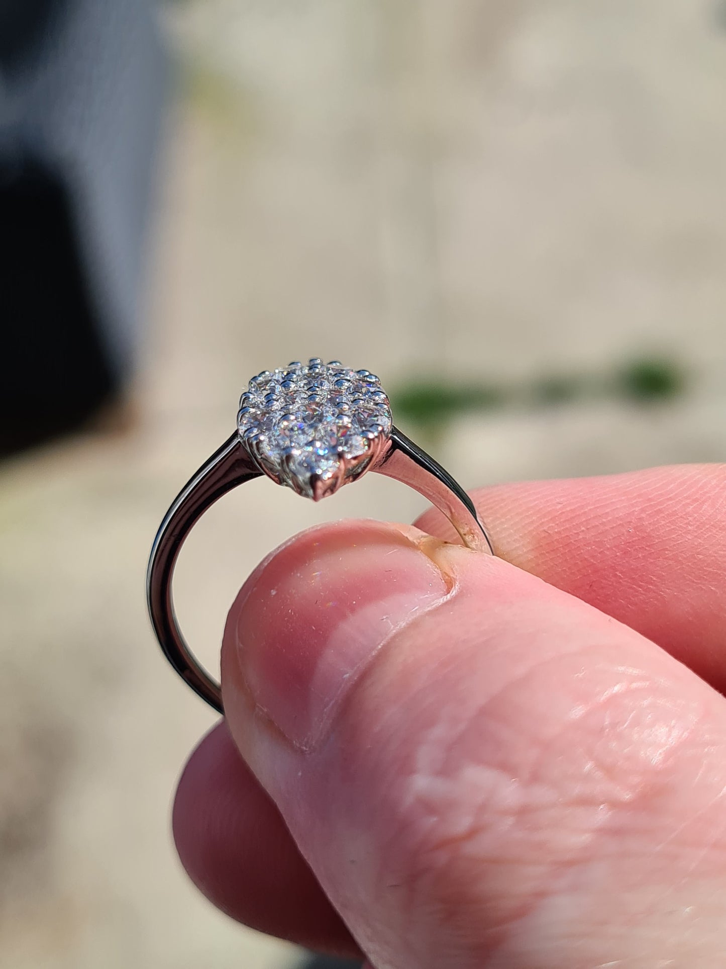 Swarovski Zirconia Cluster Marquise Ring SIZES M, N