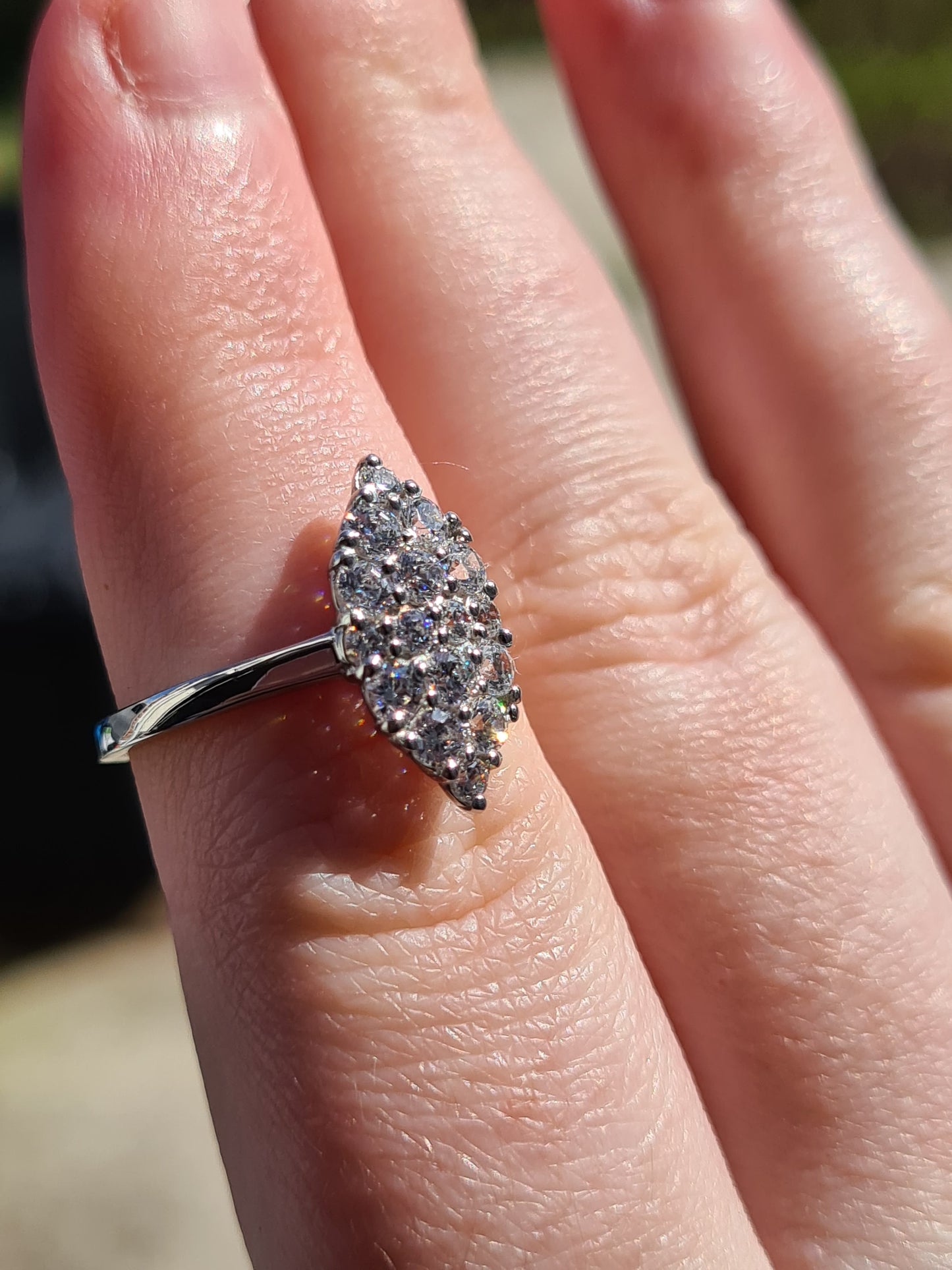 Swarovski Zirconia Cluster Marquise Ring SIZES M, N