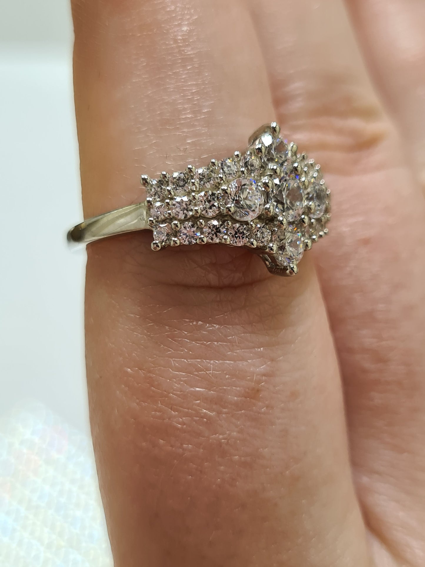 Swarovski Zirconia Crown Ring Sterling Silver SIZES K, Q