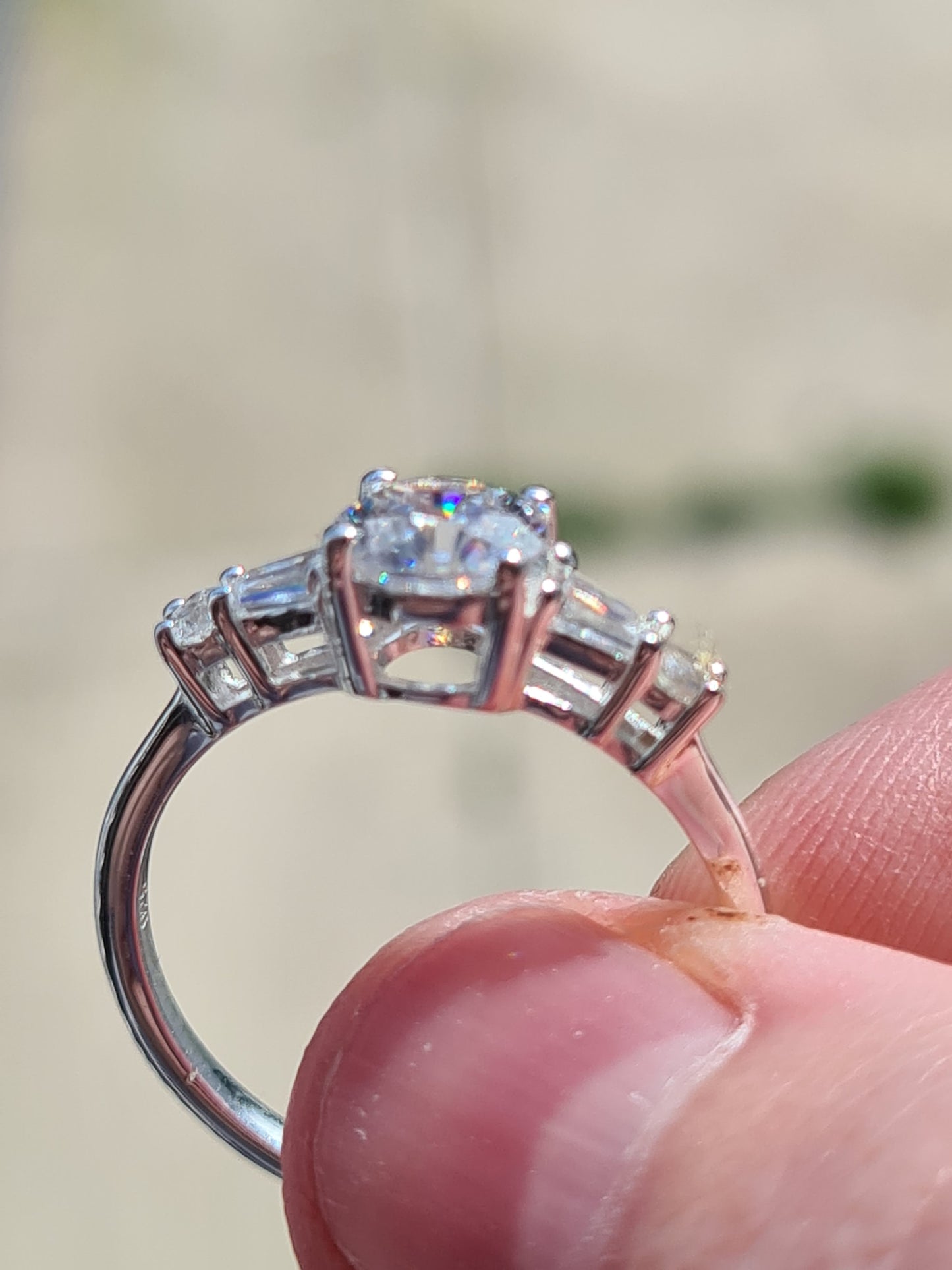 Swarovski Zirconia Glamour Ring Sterling Silver SIZE N