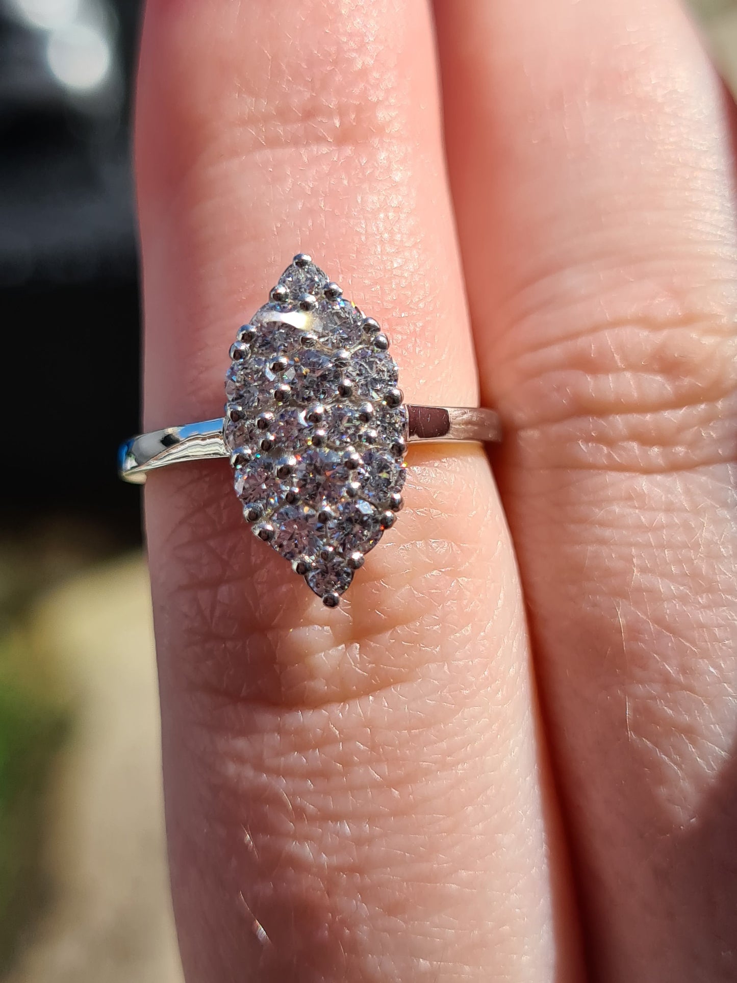 Swarovski Zirconia Cluster Marquise Ring SIZES M, N