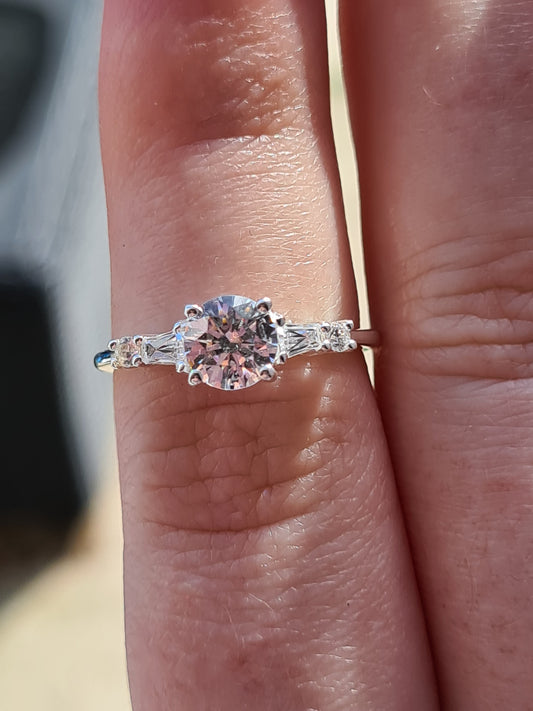 Swarovski Zirconia Glamour Ring Sterling Silver SIZE N