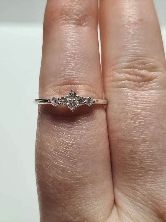 Swarovski Zirconia Small Elegant Cluster Ring SIZE Q