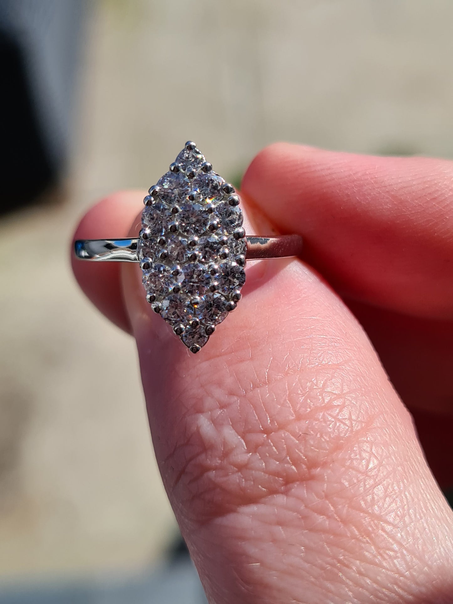 Swarovski Zirconia Cluster Marquise Ring SIZES M, N