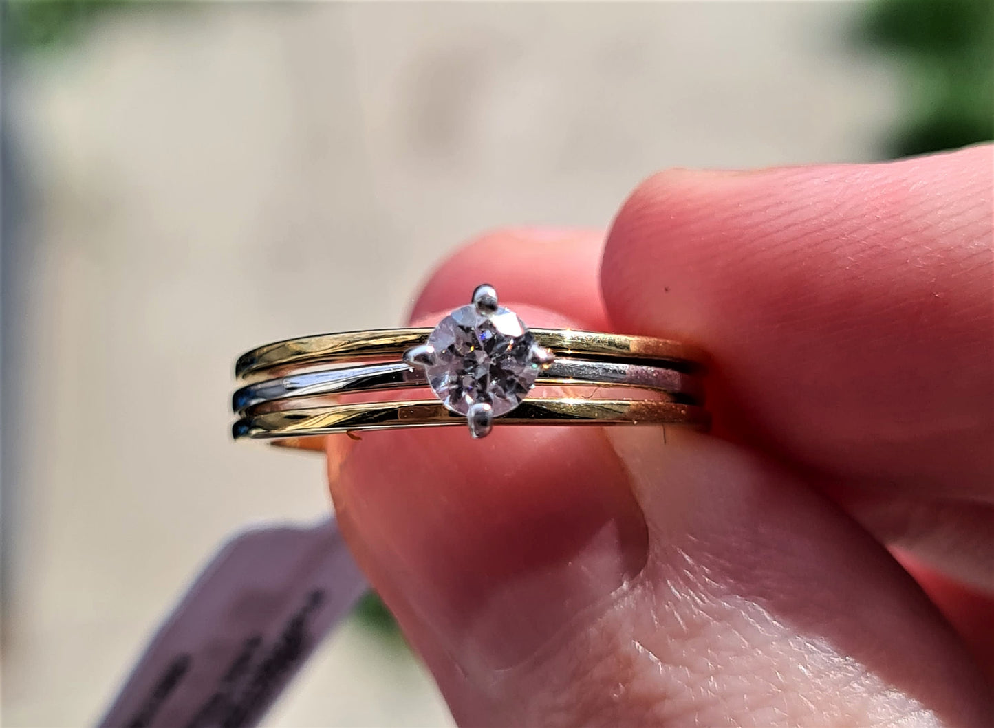 Swarovski Zirconia Removable Ring Sterling Silver SIZE K