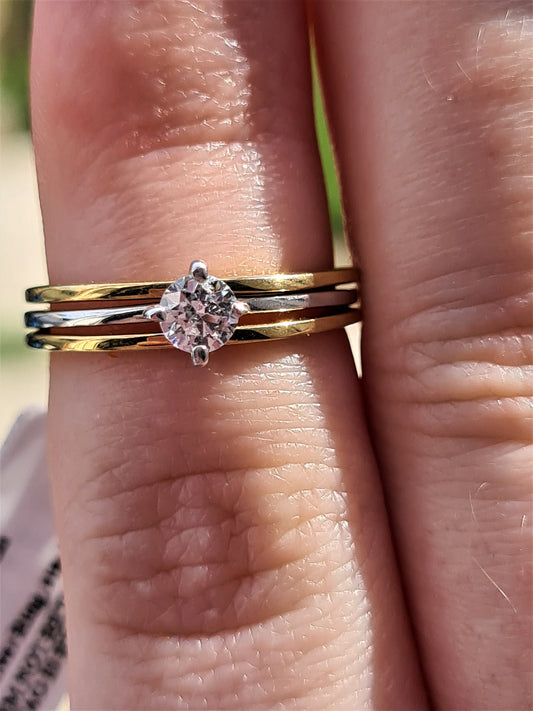 Swarovski Zirconia Removable Ring Sterling Silver SIZE K