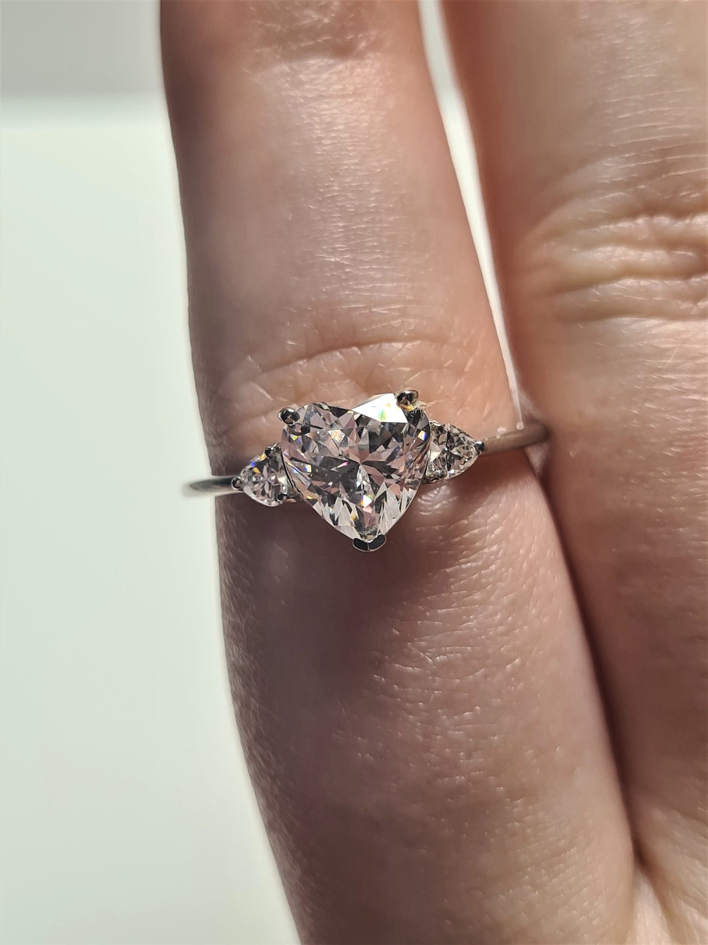 Swarovski Zirconia Heart Ring sterling silver SIZE R