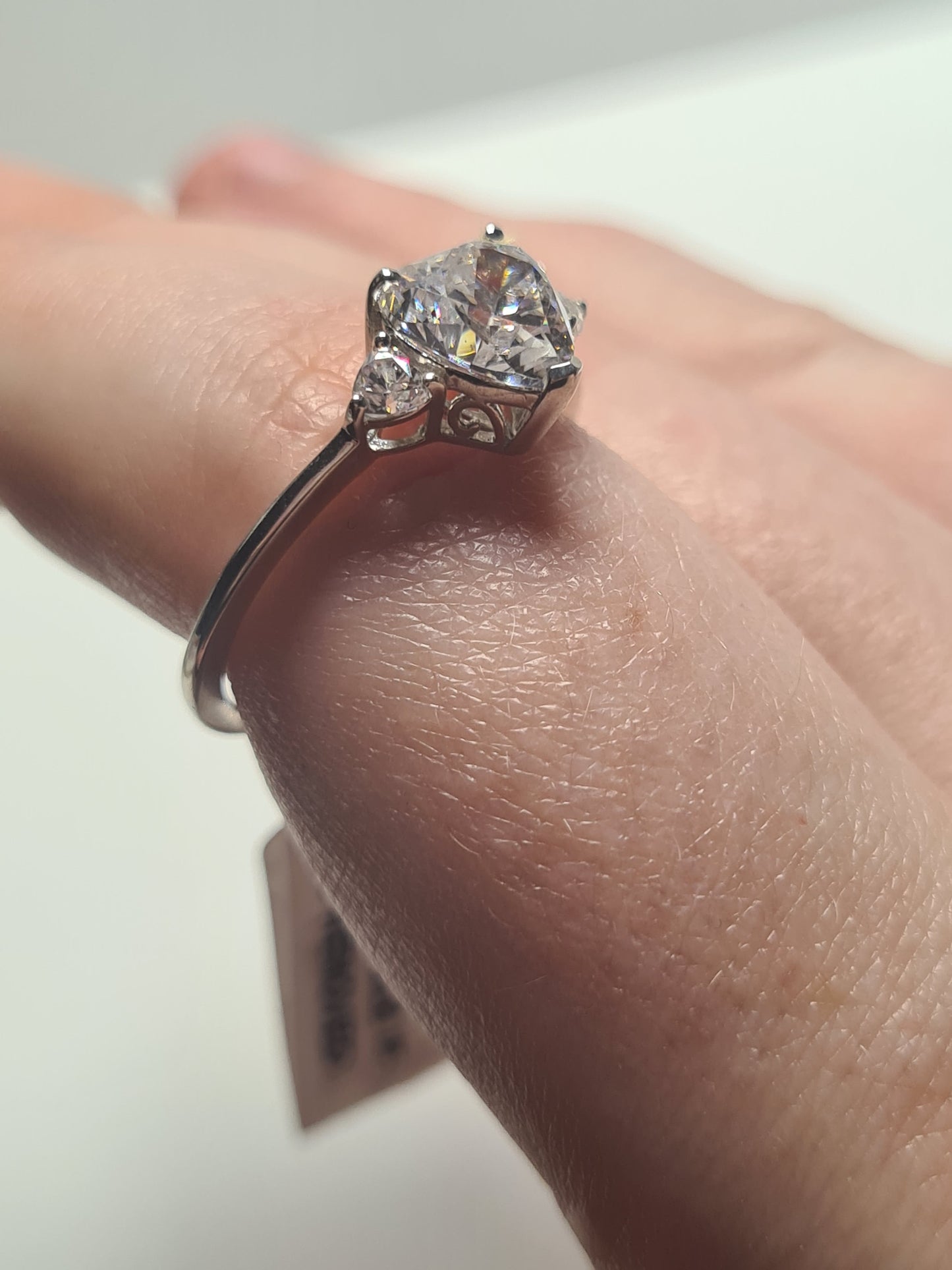 Swarovski Zirconia Heart Ring sterling silver SIZE R