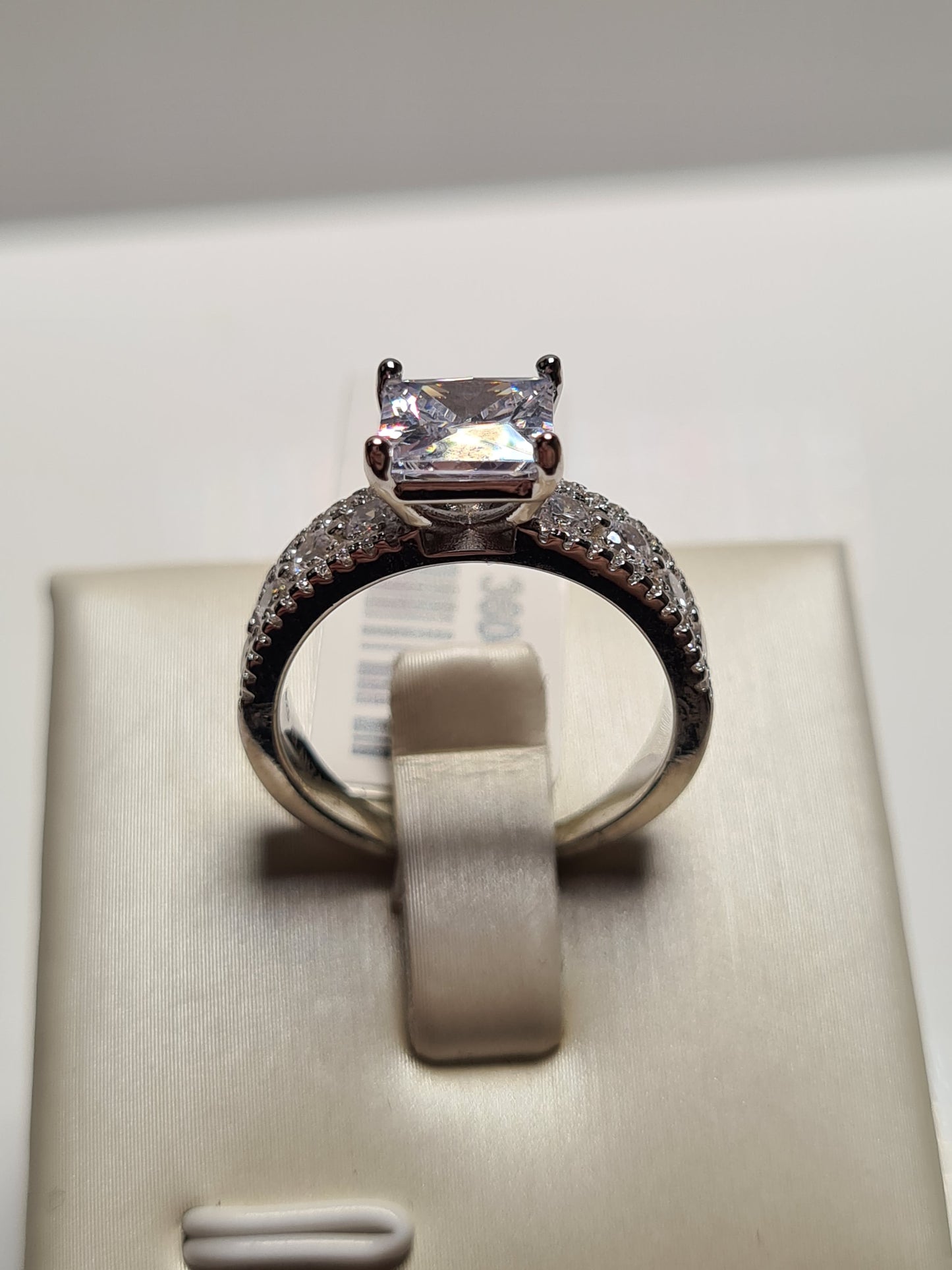 Princess Cut Simulated Diamond Ring 925 Sterling Silver SIZES L,M