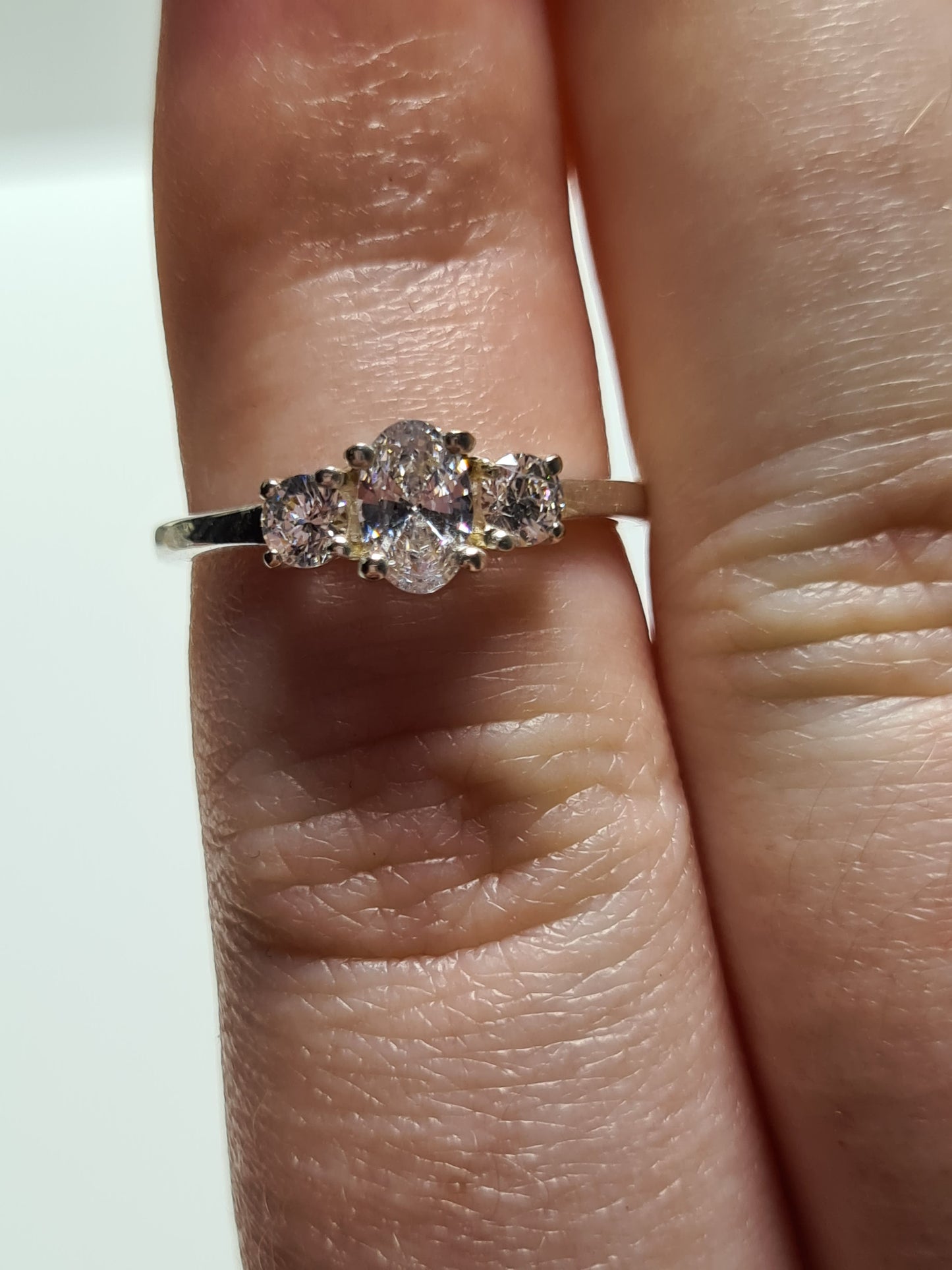 Swarovski Zirconia Engagement Ring 925 Sterling Silver SIZES L,N