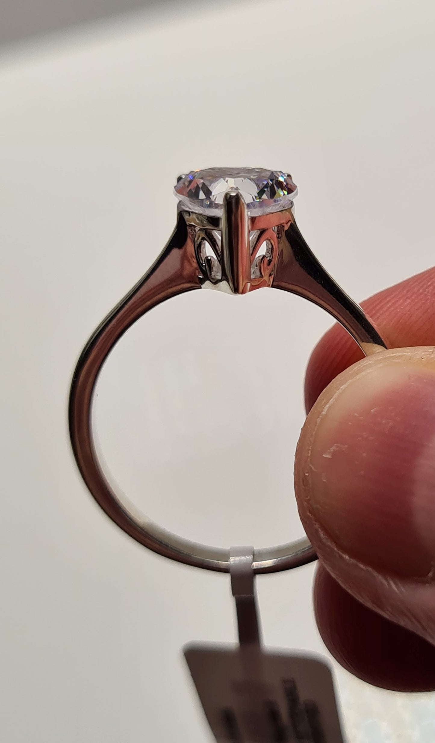 Swarovski Zirconia Heart Cut Ring Set in 925 Sterling Silver SIZES P,R