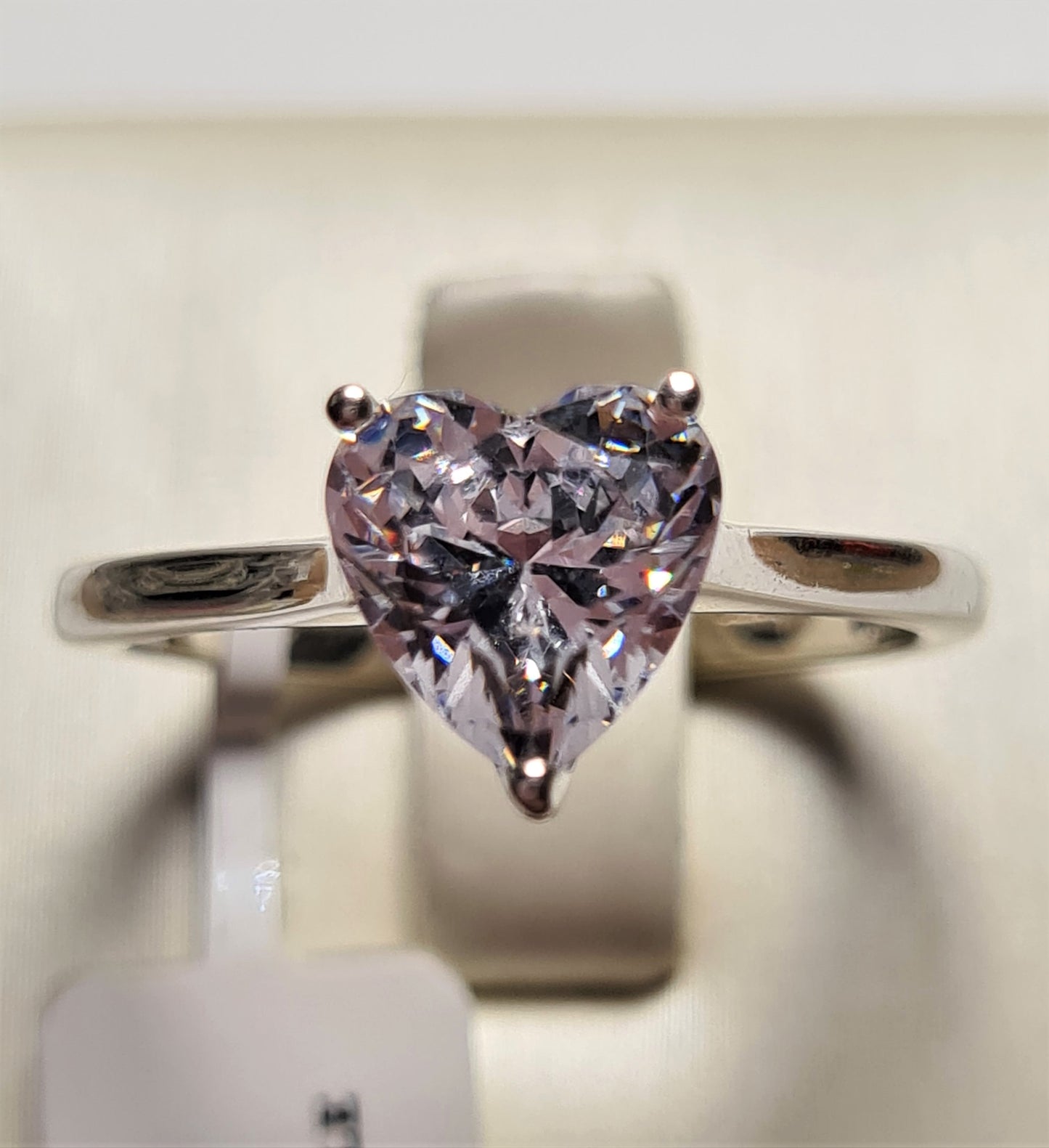 Swarovski Zirconia Heart Cut Ring Set in 925 Sterling Silver SIZES P,R