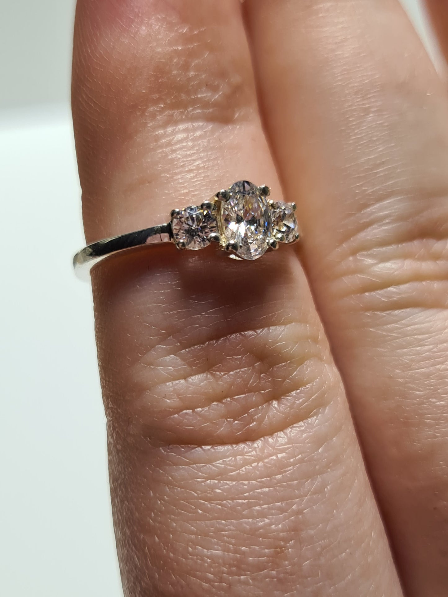 Swarovski Zirconia Engagement Ring 925 Sterling Silver SIZES L,N