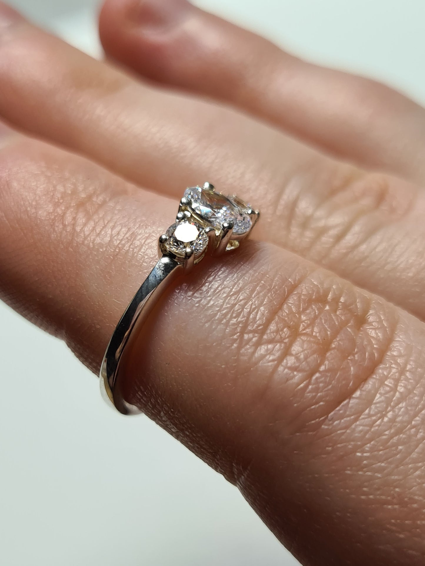 Swarovski Zirconia Engagement Ring 925 Sterling Silver SIZES L,N