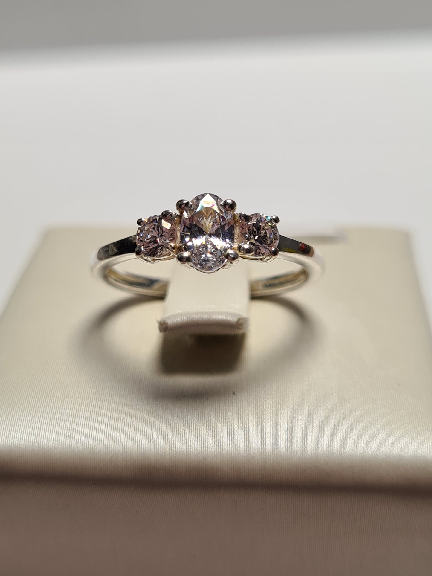 Swarovski Zirconia Engagement Ring 925 Sterling Silver SIZES L,N