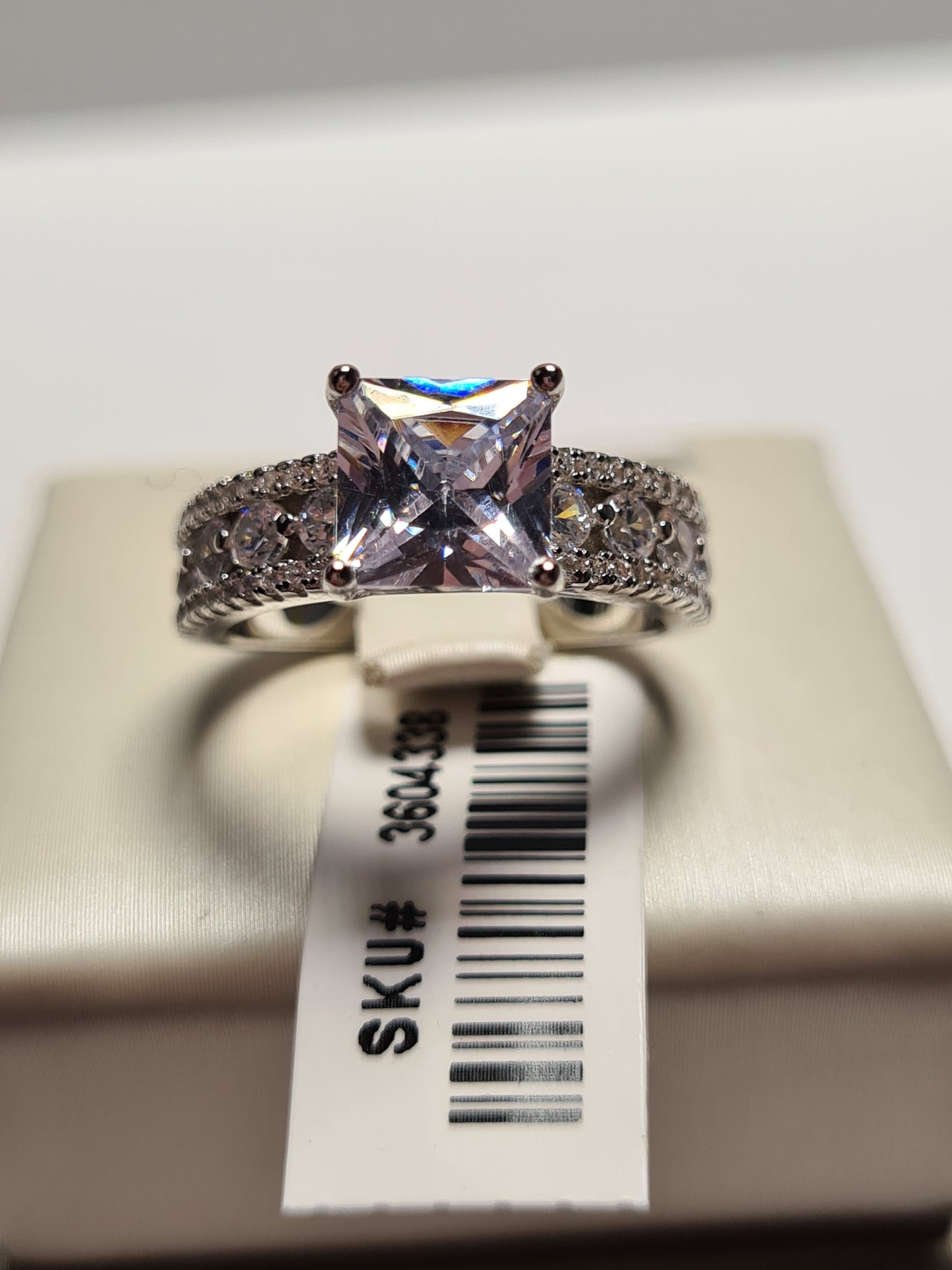 Princess Cut Simulated Diamond Ring 925 Sterling Silver SIZES L,M