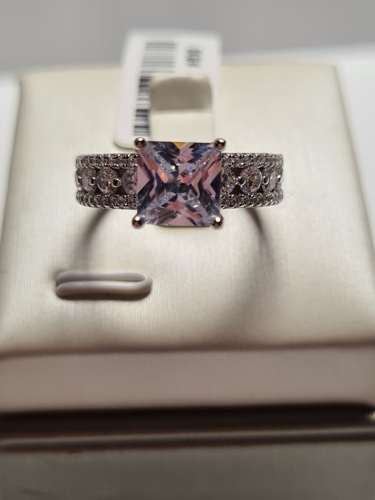 Princess Cut Simulated Diamond Ring 925 Sterling Silver SIZES L,M