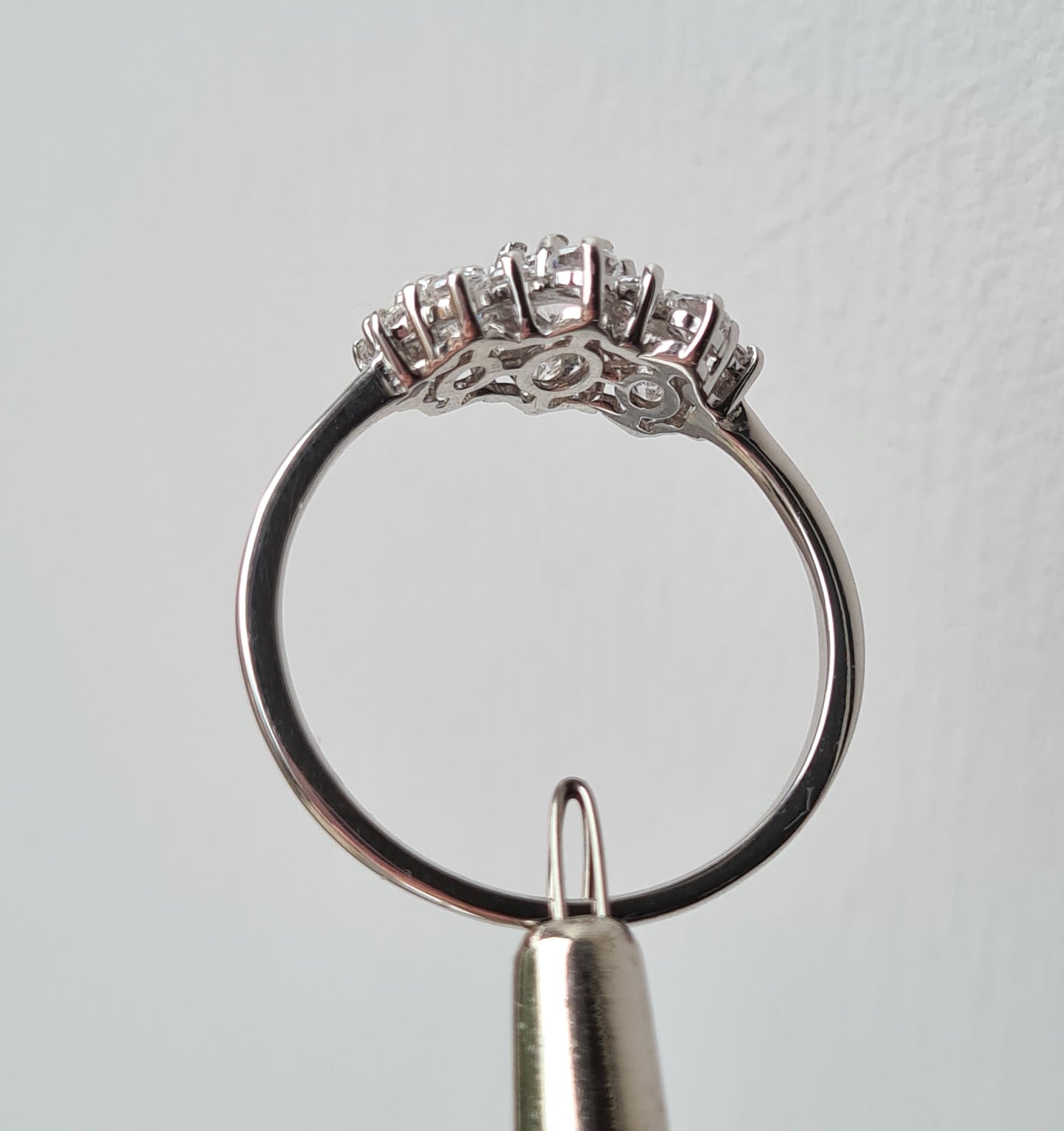 Swarovski Zirconia Cluster boat Ring 925 Sterling Silver SIZES S,U