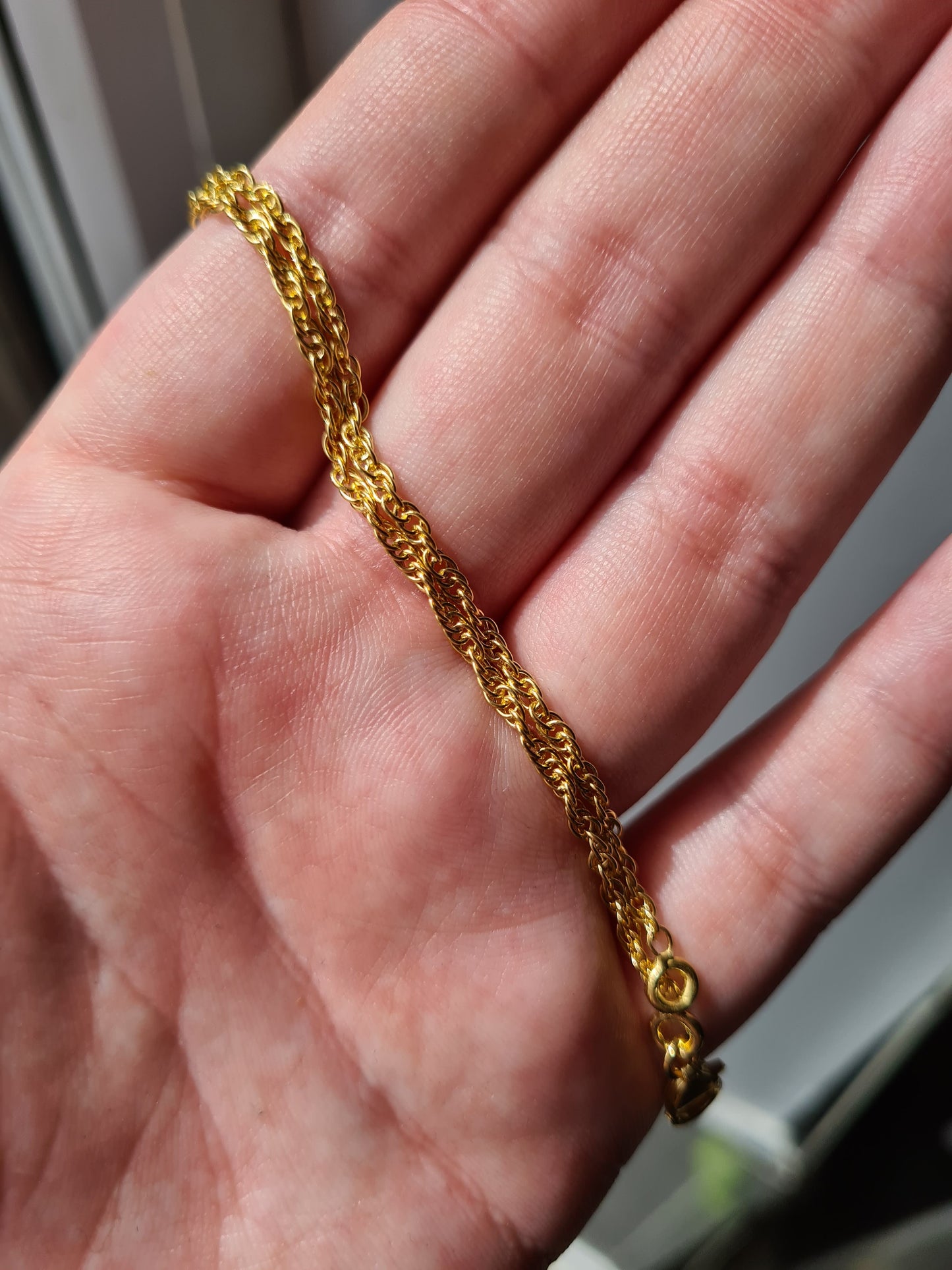 Italian Made Rope Bracelet Size 7.5 in 14K Gold Overlay Sterling Silver