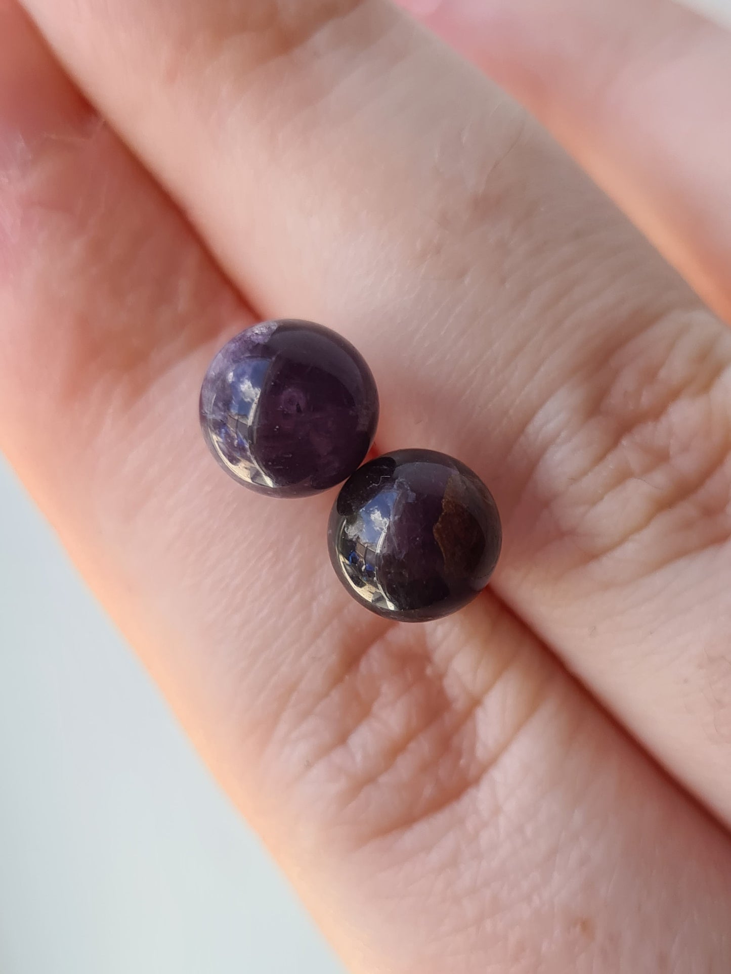 Amethyst Solitaire Stud Earrings 925 Sterling Silver