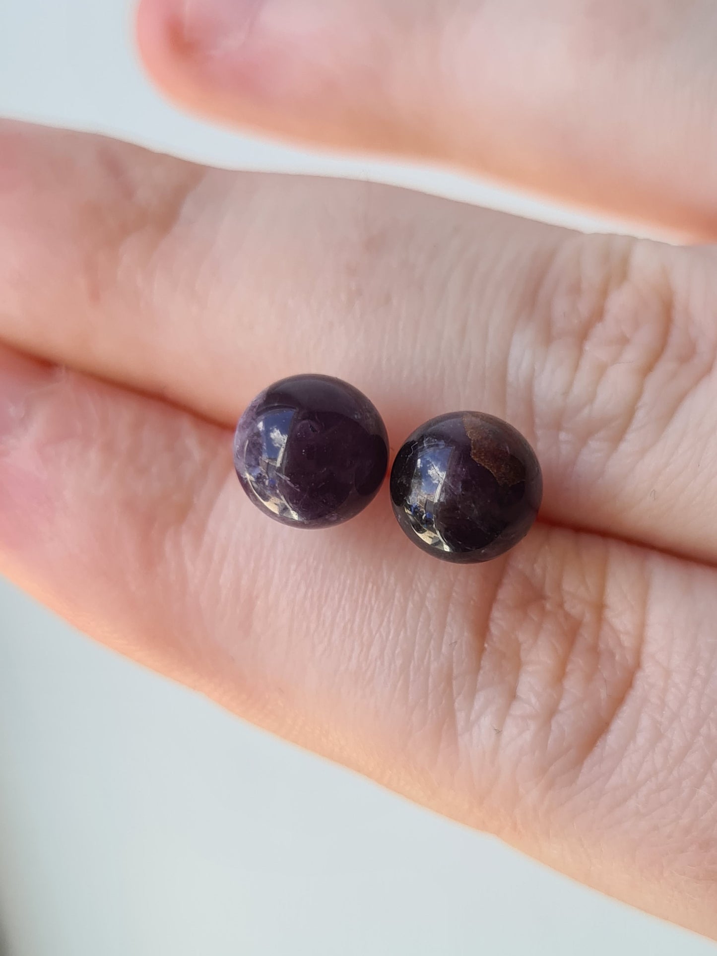 Amethyst Solitaire Stud Earrings 925 Sterling Silver