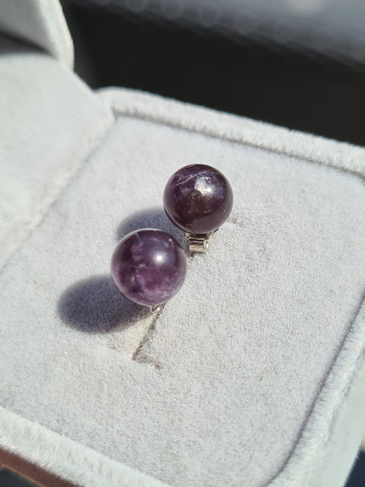 Amethyst Solitaire Stud Earrings 925 Sterling Silver