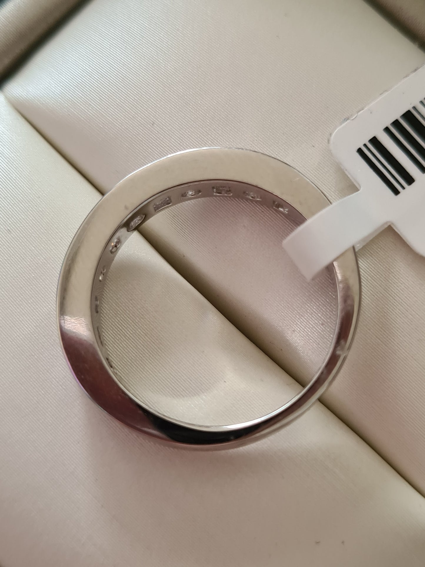 Simulated Diamond Half Eternity Band Ring SIZE L