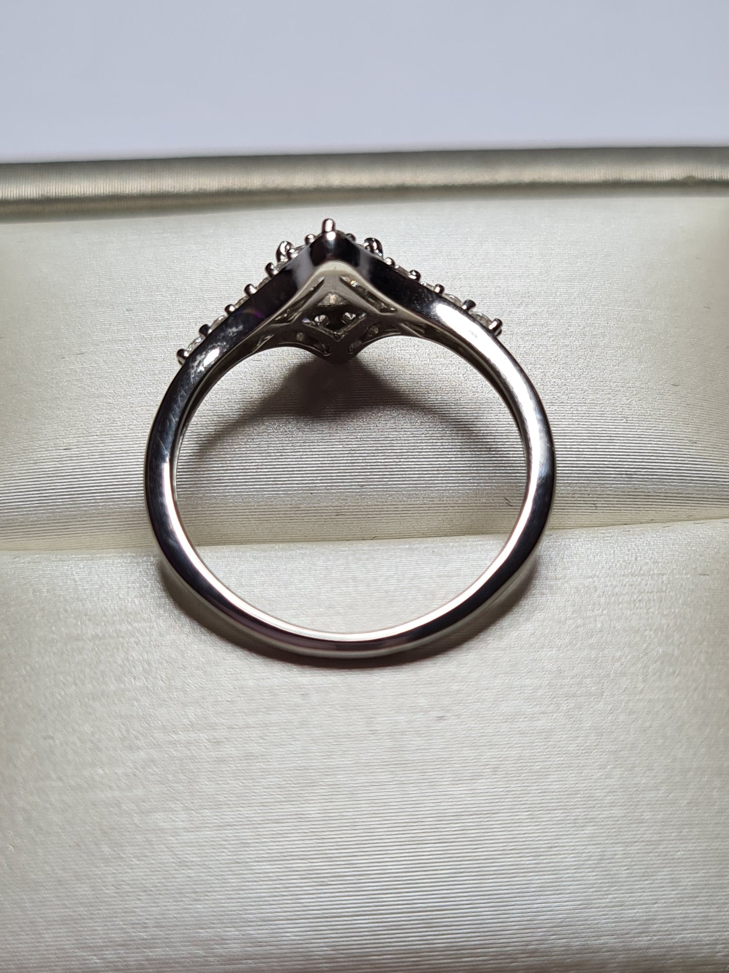 1.12 Ct Cluster Swarovski Zirconia Sterling Silver Ring SIZE M