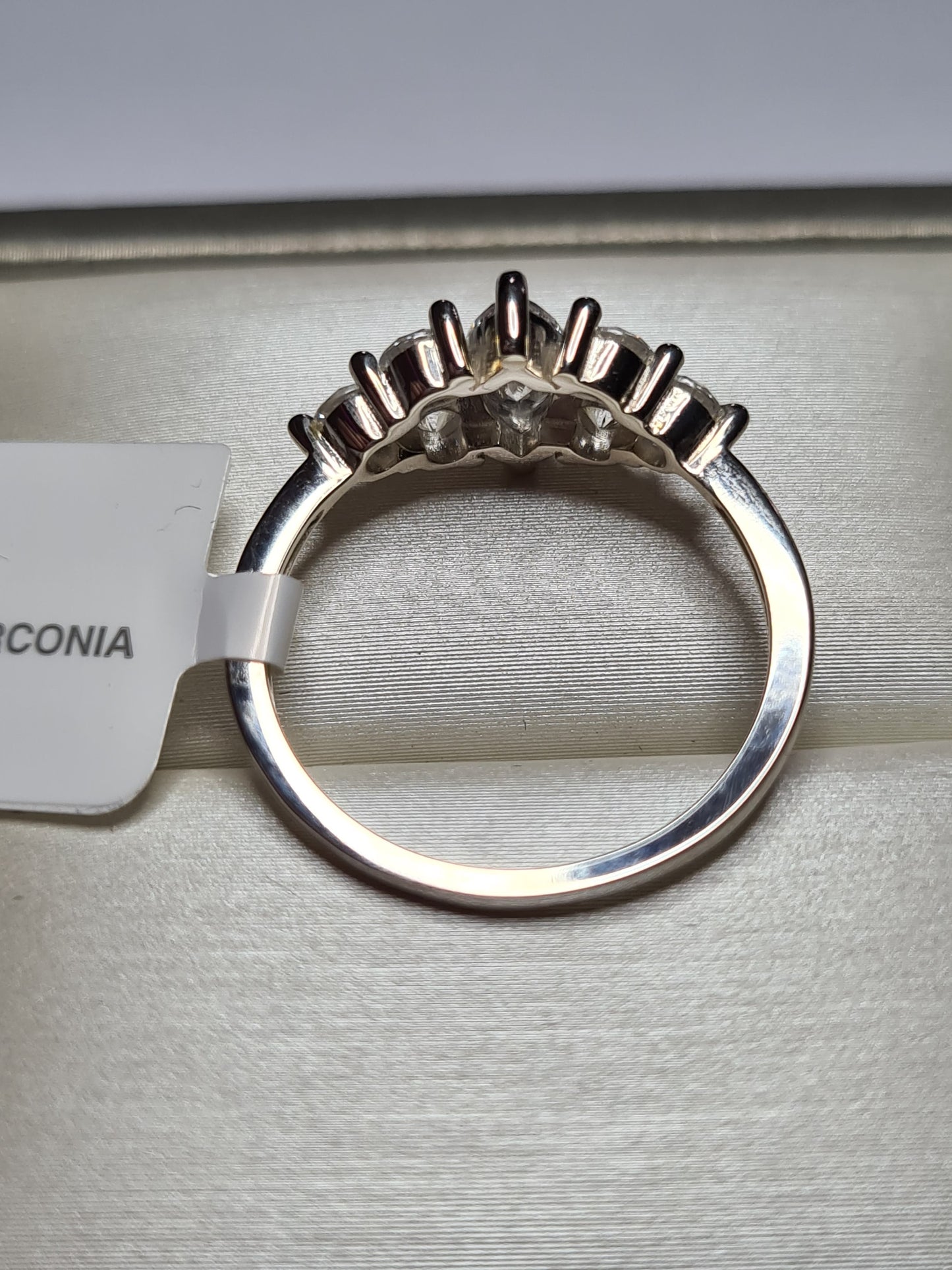 Marquise Swarovski Zirconia Ring sterling silver SIZE N