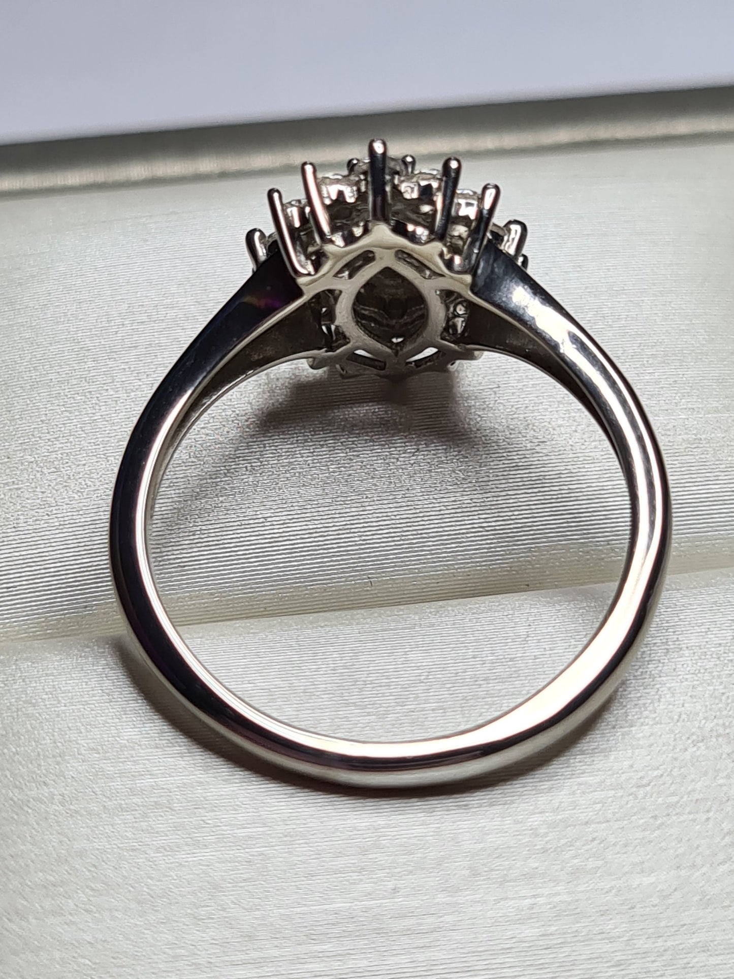 1.01 Ct Swarovski Zirconia Cluster Ring Sterling Silver SIZE N