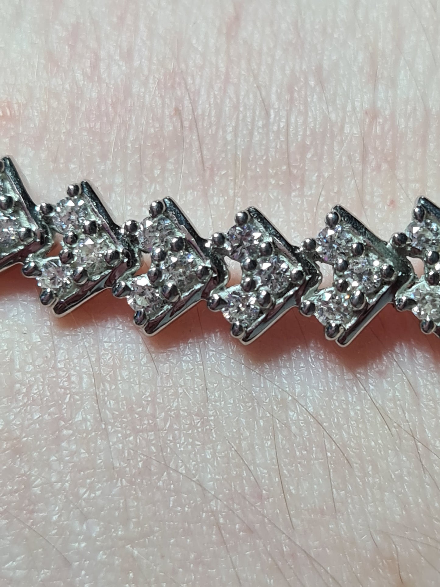 Swarovski Zirconia Cluster Necklace 925 Sterling Silver