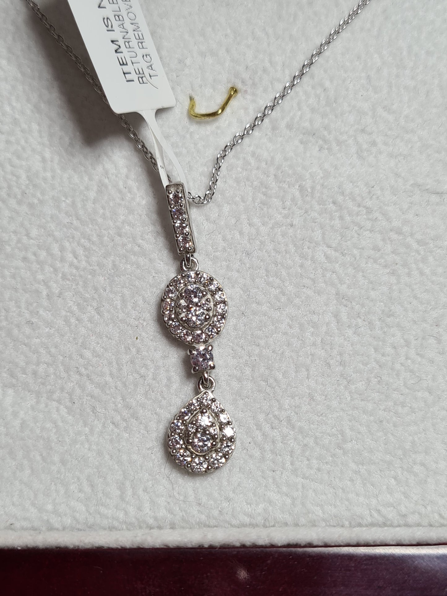 Swarovski Zirconia Droplet Pendant 925 Sterling Silver